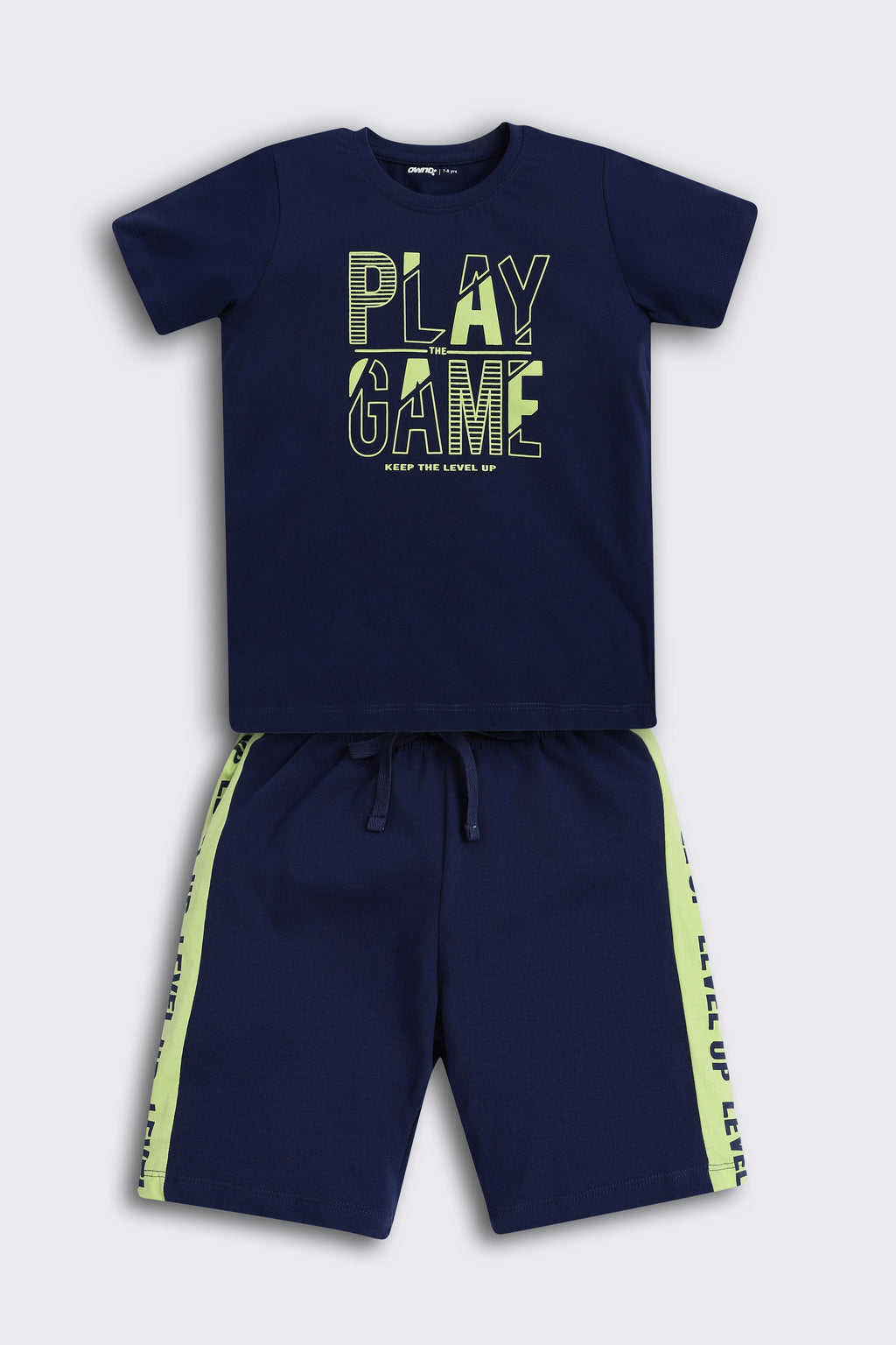 Navy Printed Regular Fit Co-ord Set