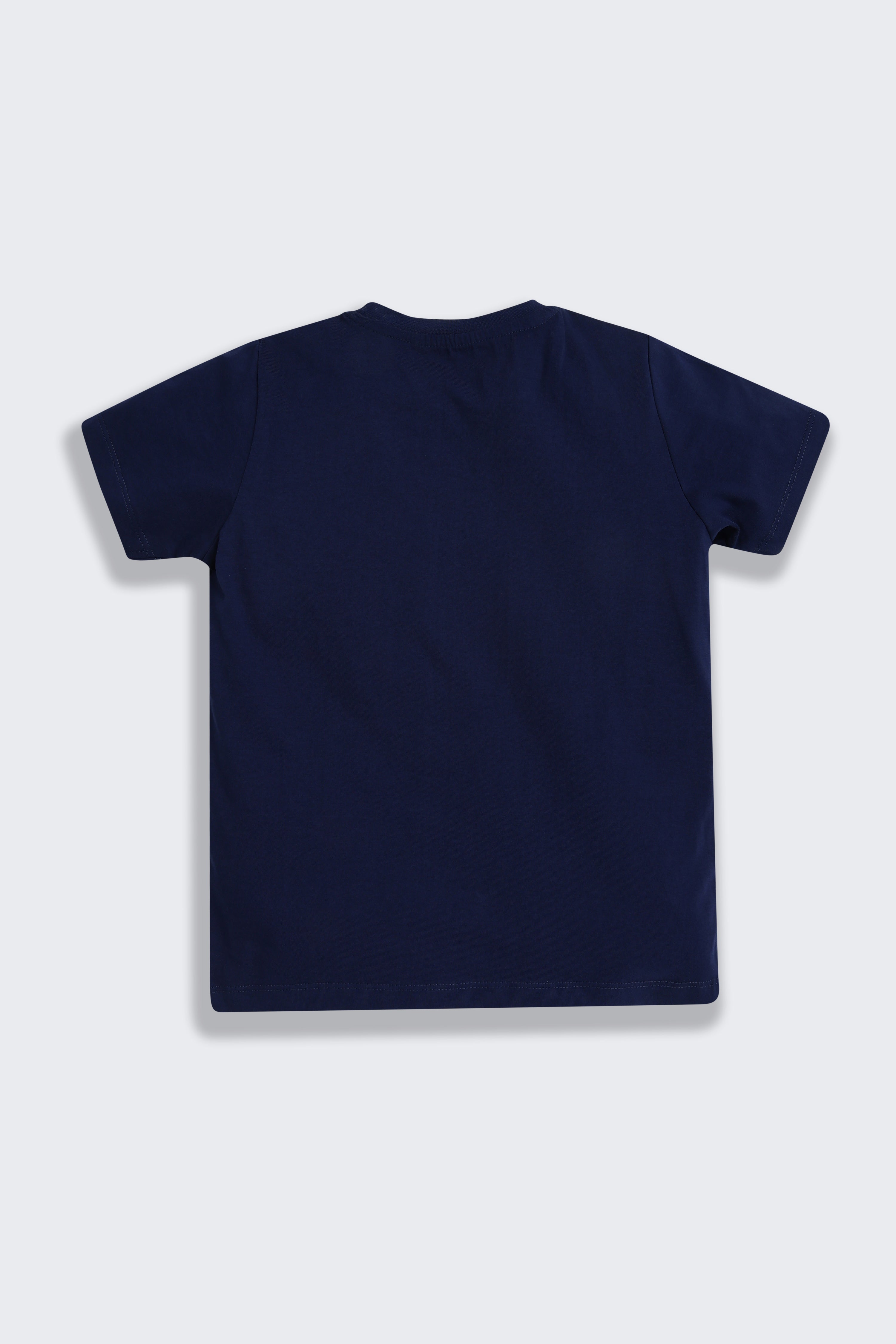 Navy Printed Regular Fit Co-ord Set