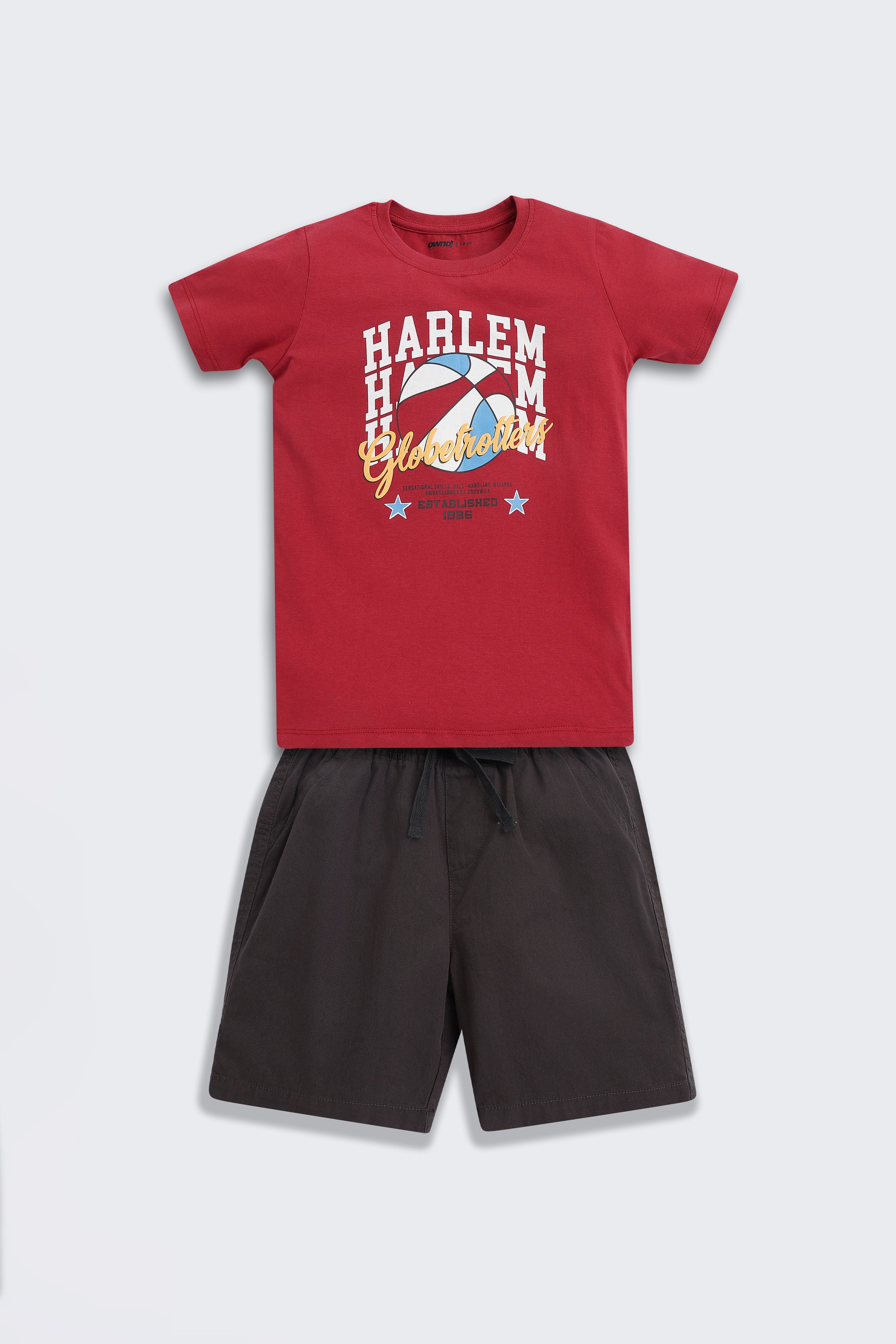 Maroon Graphic Printed Regular Fit Co-ord Set