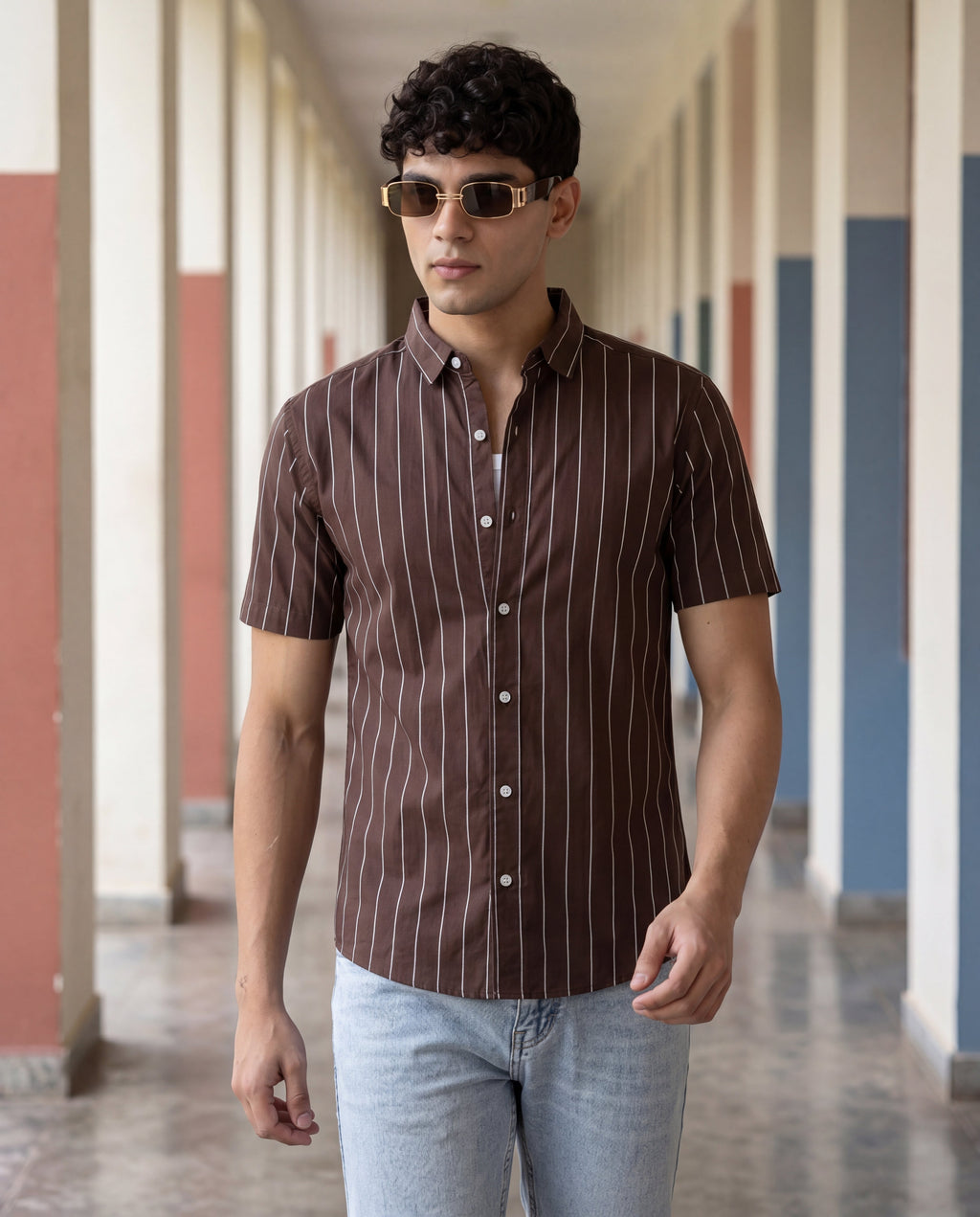 Chocolate Cotton Regular Fit Shirt