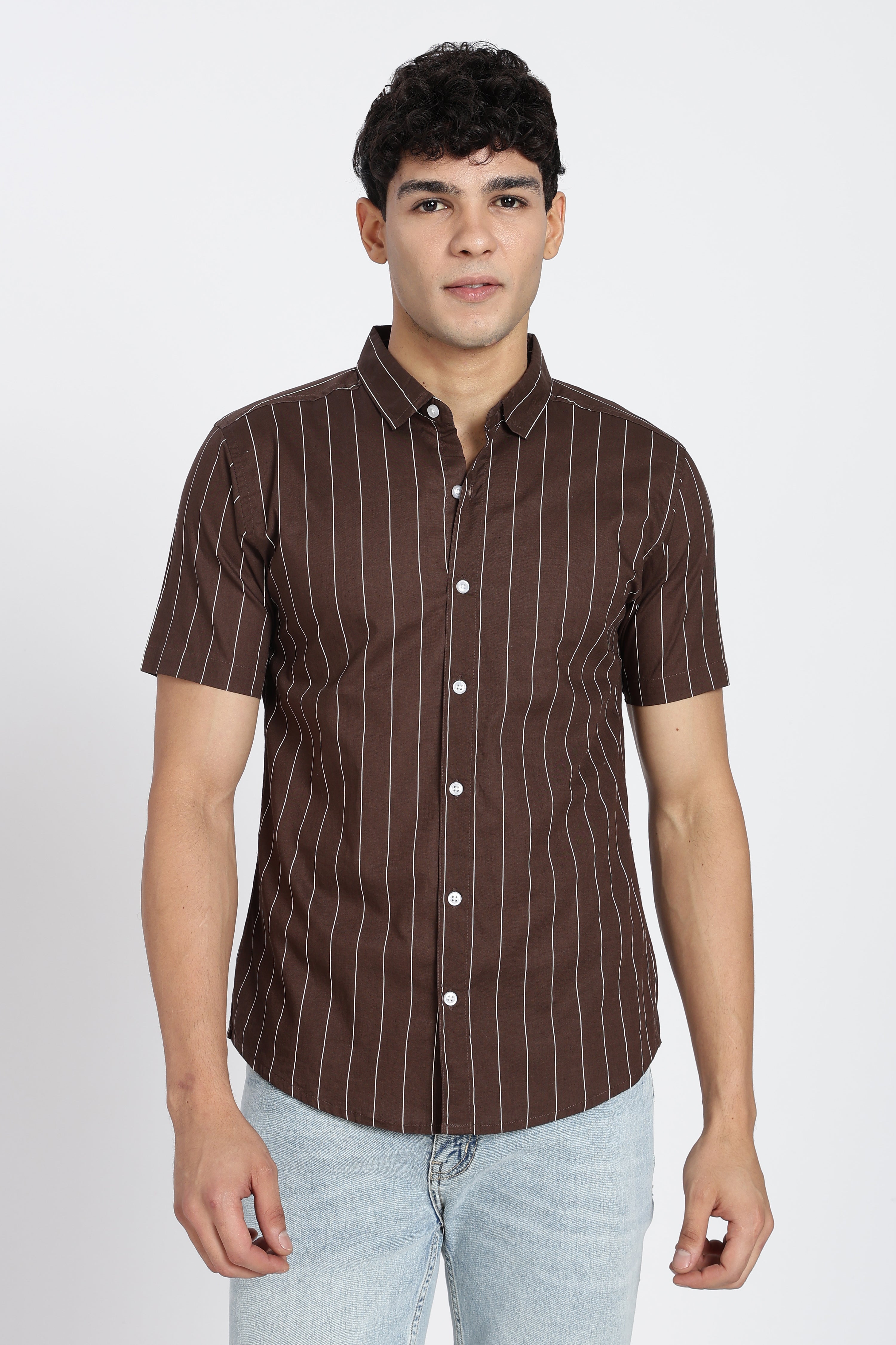 Chocolate Cotton Regular Fit Shirt