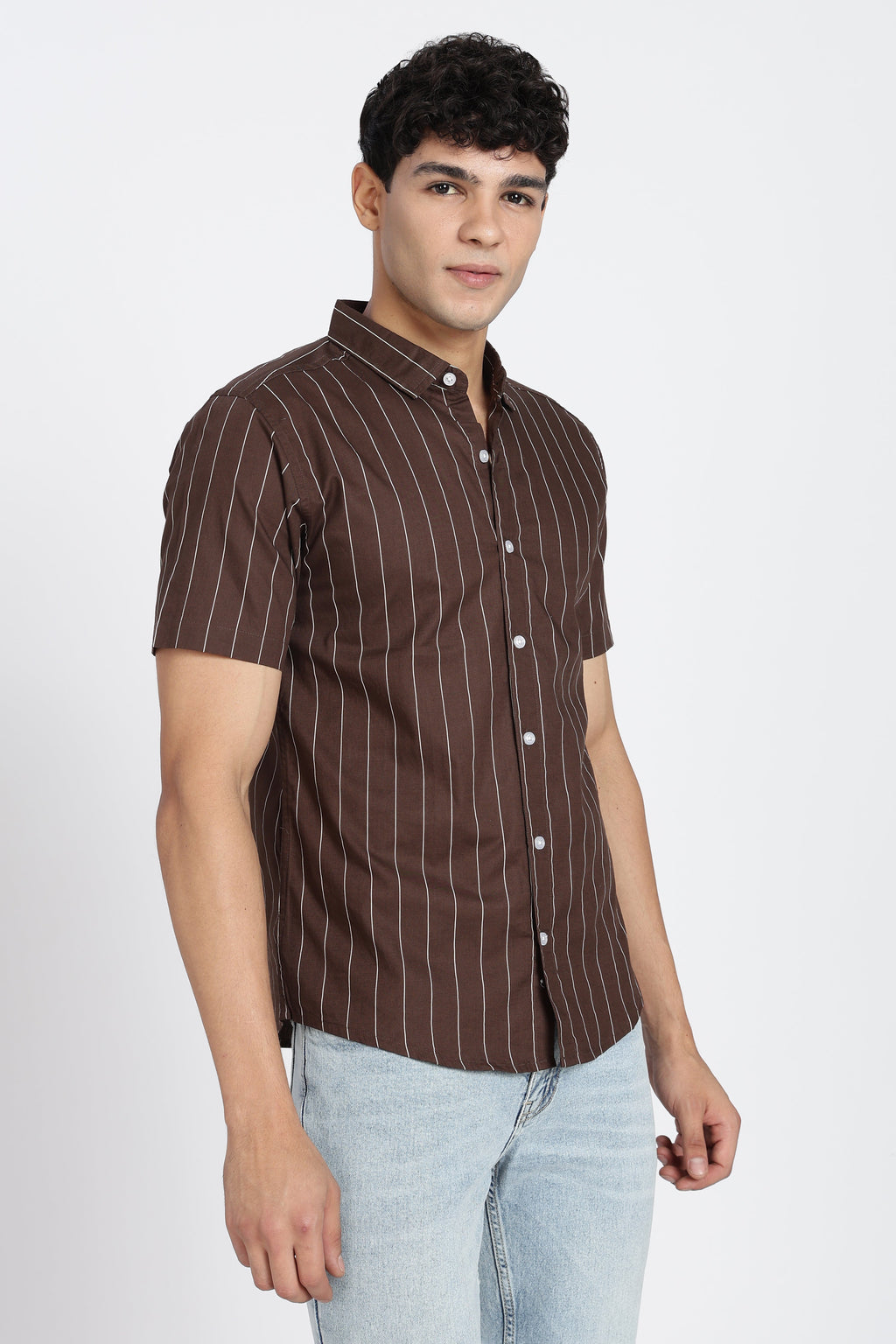 Chocolate Cotton Regular Fit Shirt