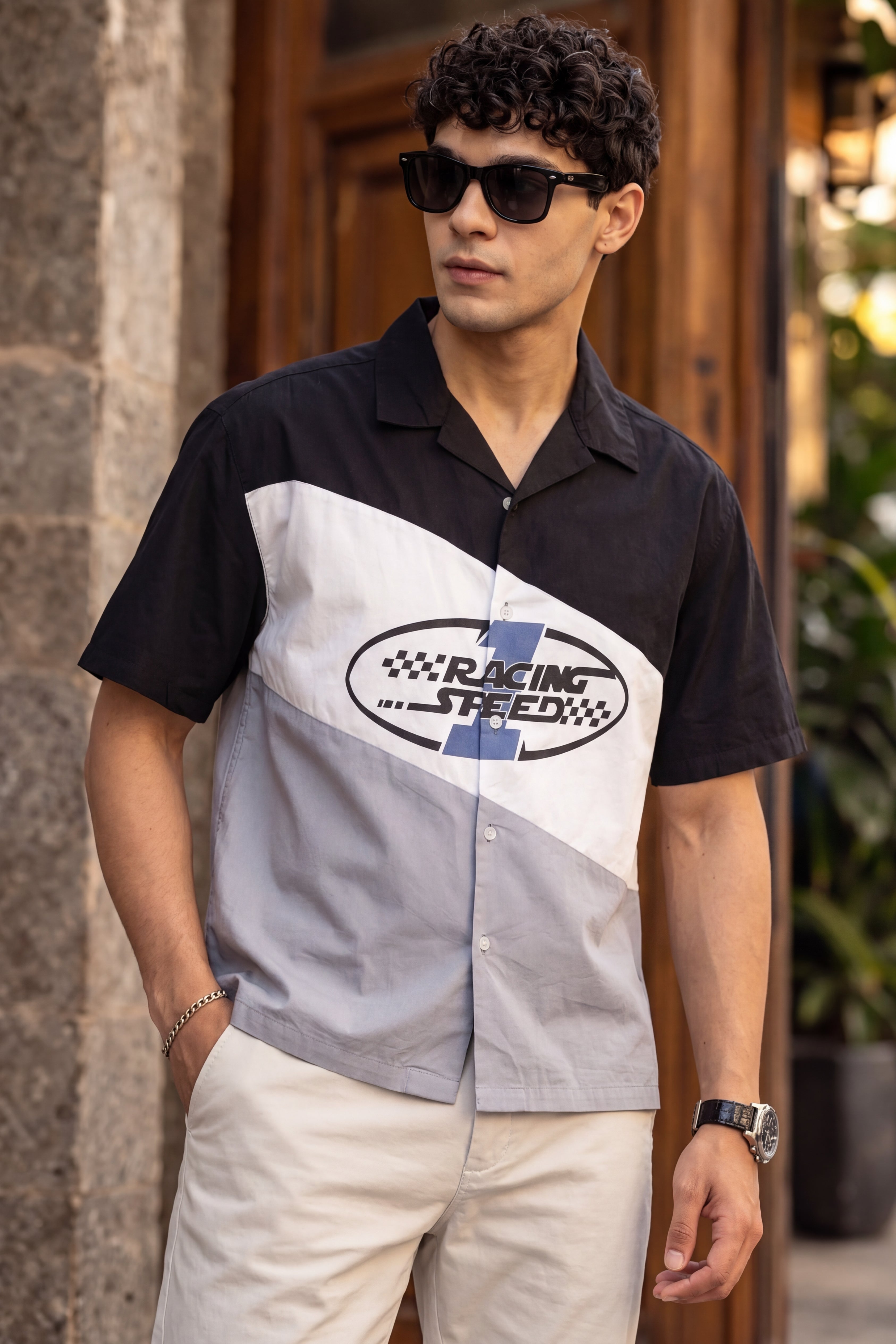 Multi Coloured Cotton Regular Fit Shirt