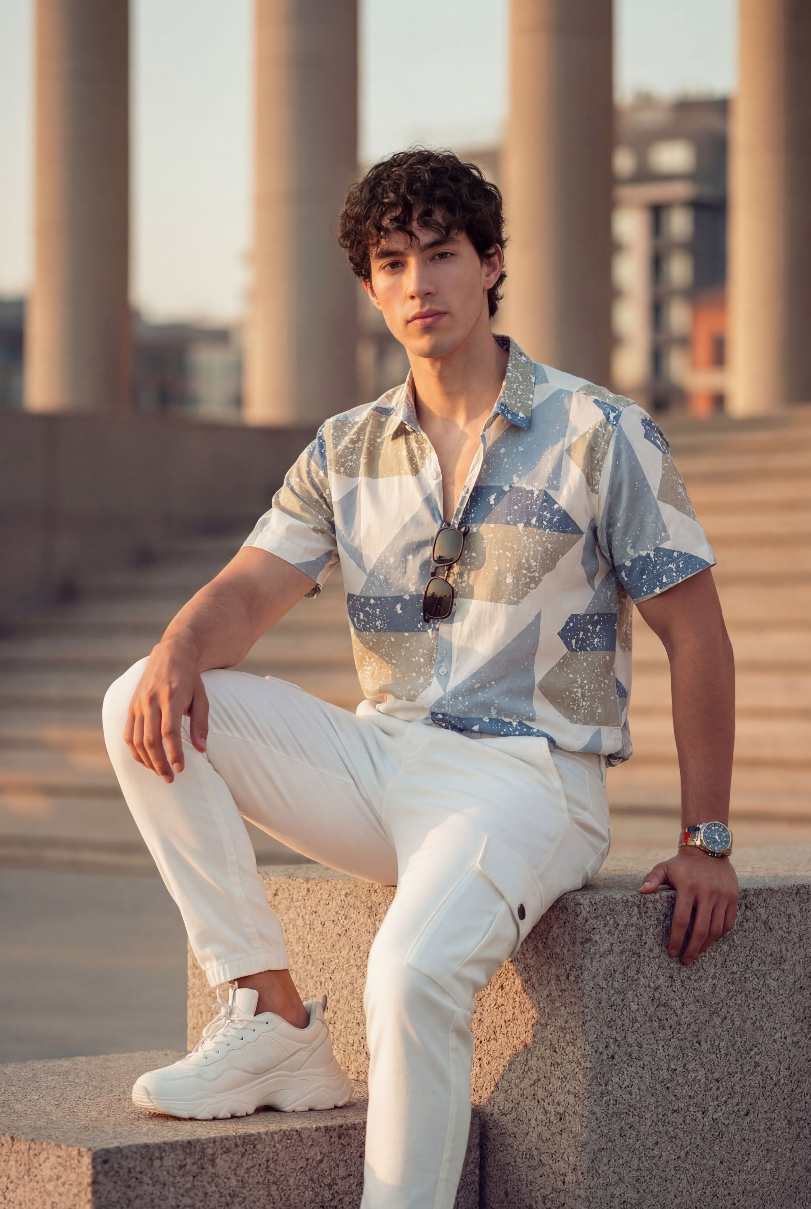 Multi-coloured Cotton Regular Fit Shirt