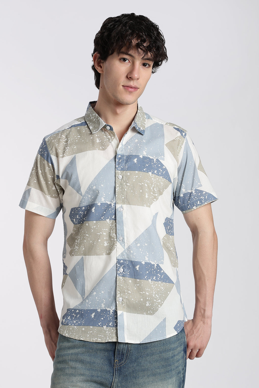 Multi-coloured Cotton Regular Fit Shirt
