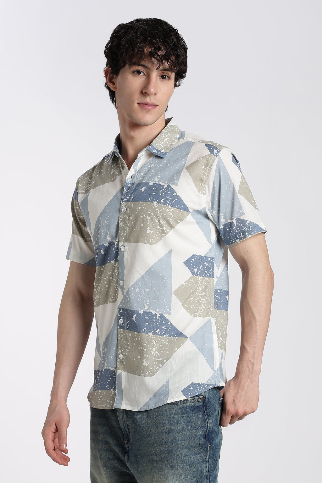 Multi-coloured Cotton Regular Fit Shirt