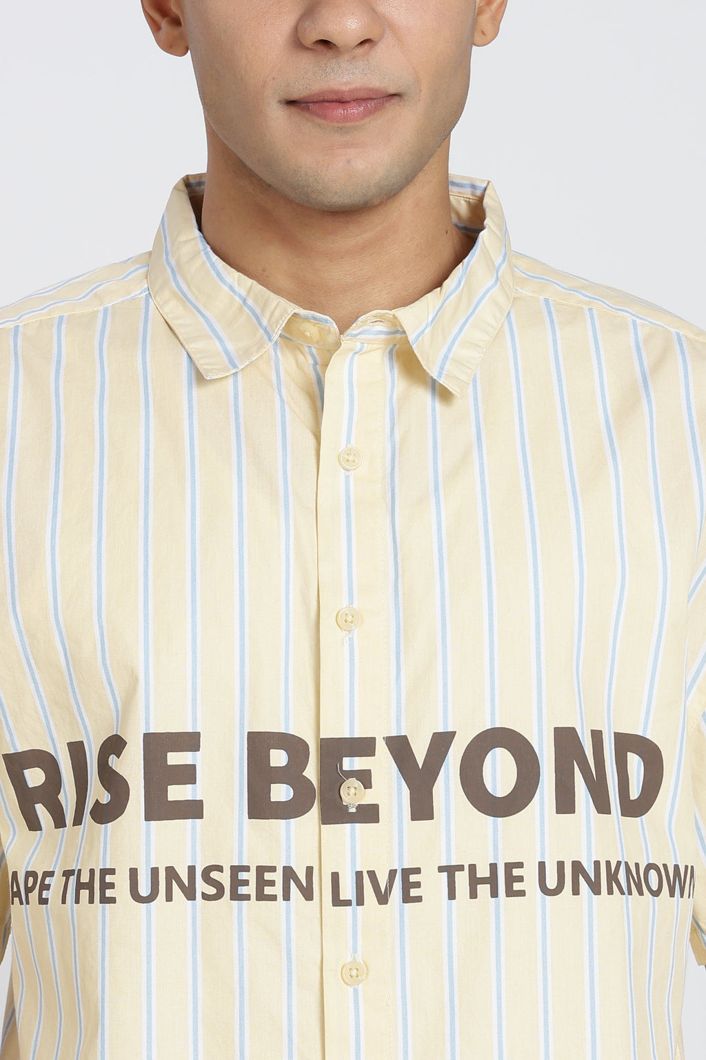 Yellow Cotton Oversized Fit Shirt