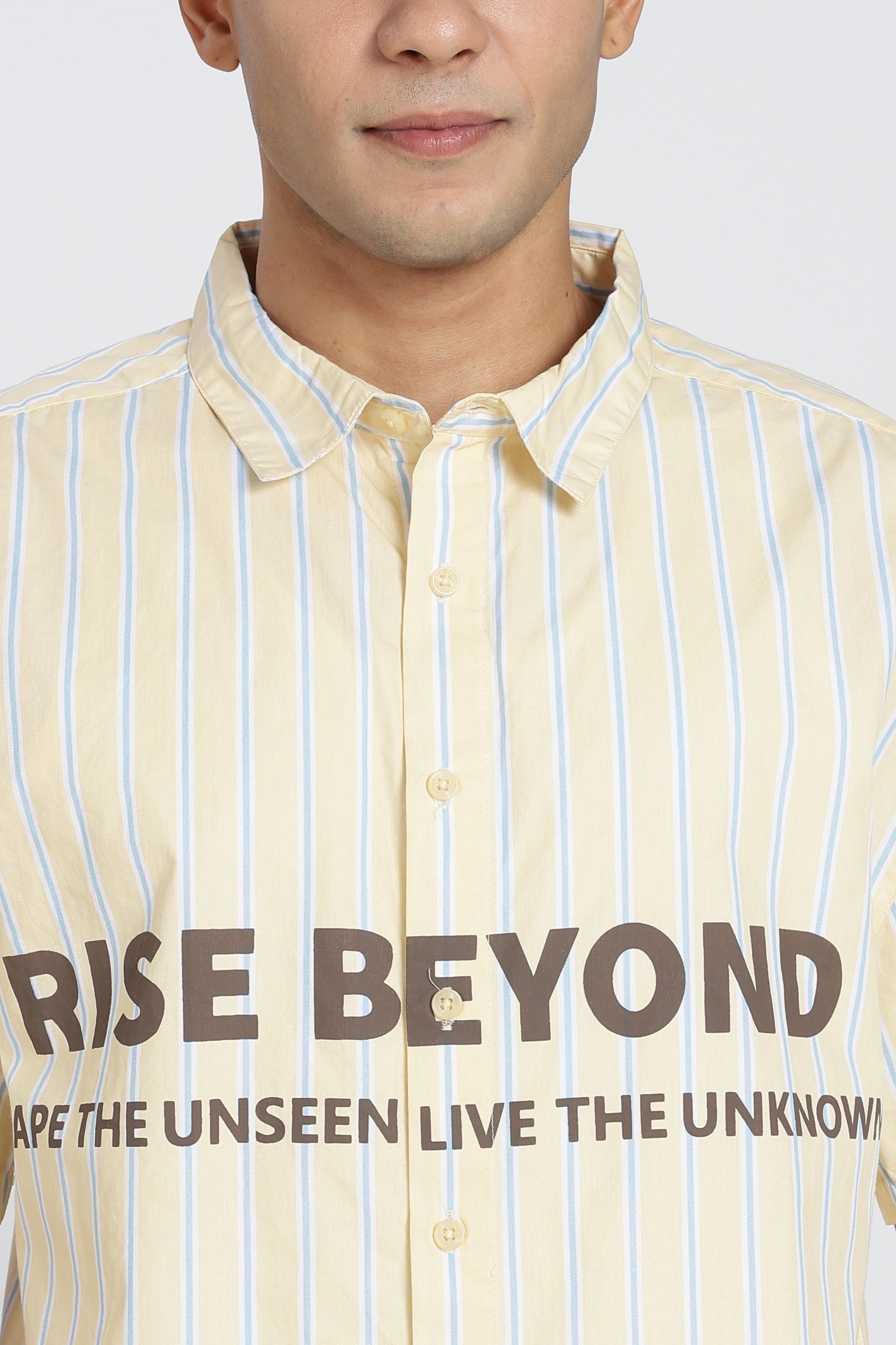 Yellow Cotton Oversized Fit Shirt