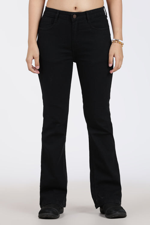 Black 5 Pocketed Regular Fit Jeans
