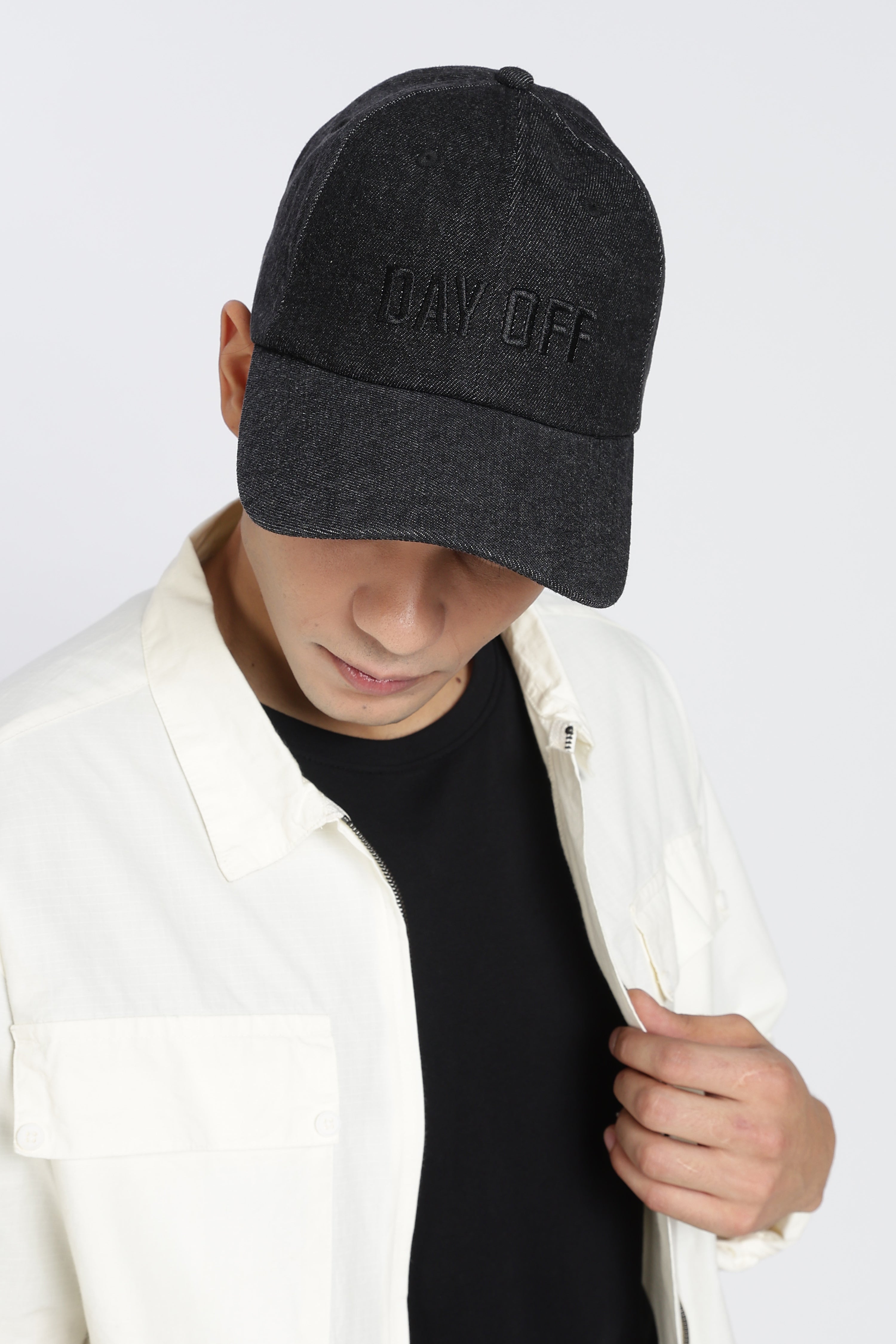 Black Embroidered Cap