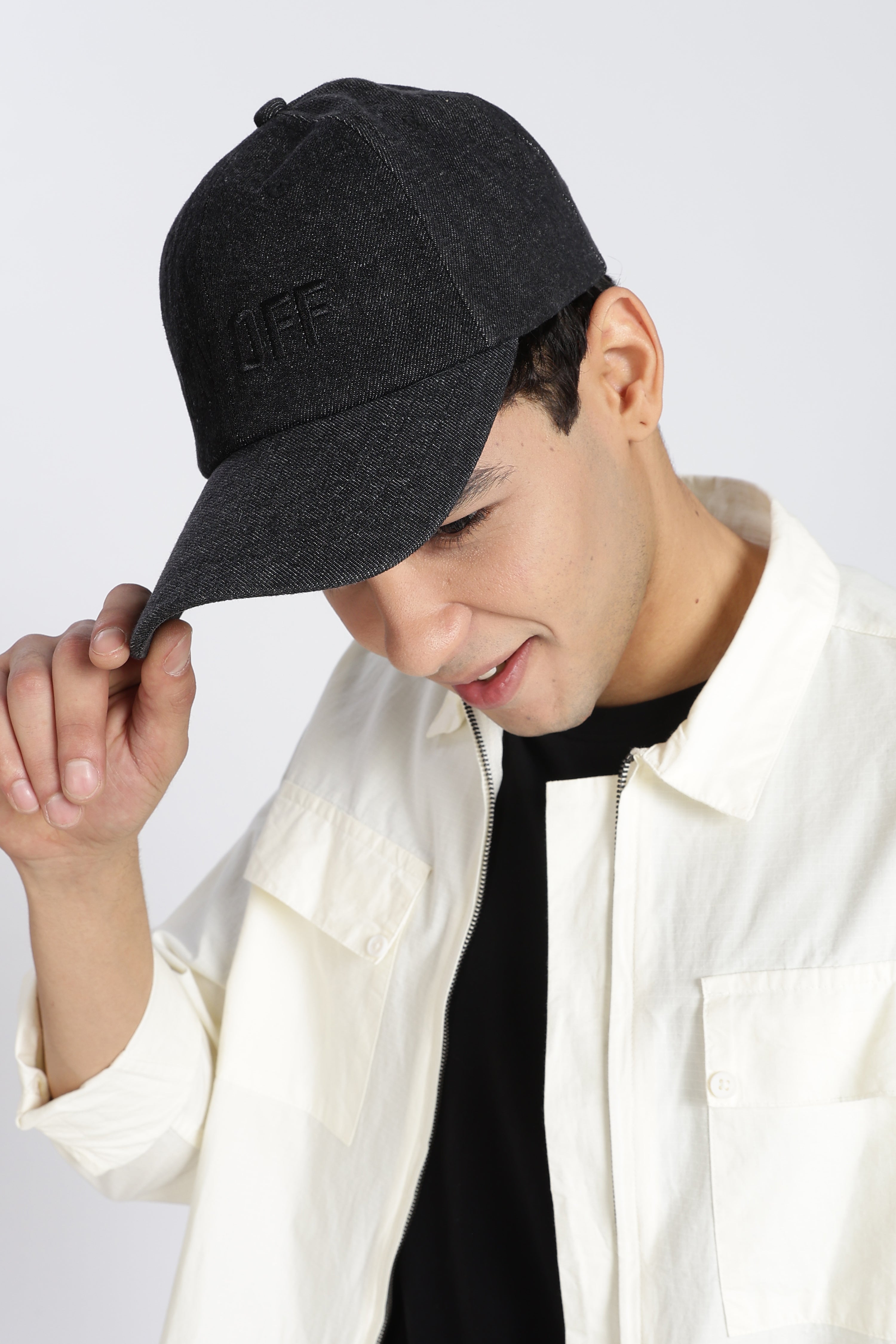 Black Embroidered Cap