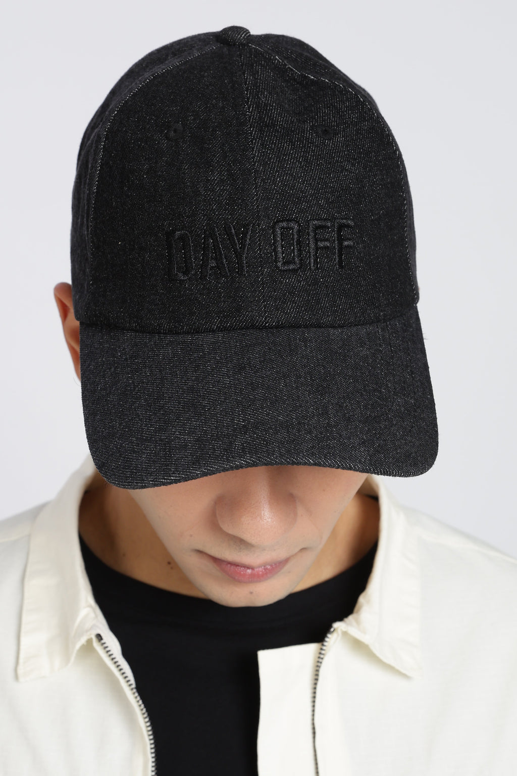 Black Embroidered Cap