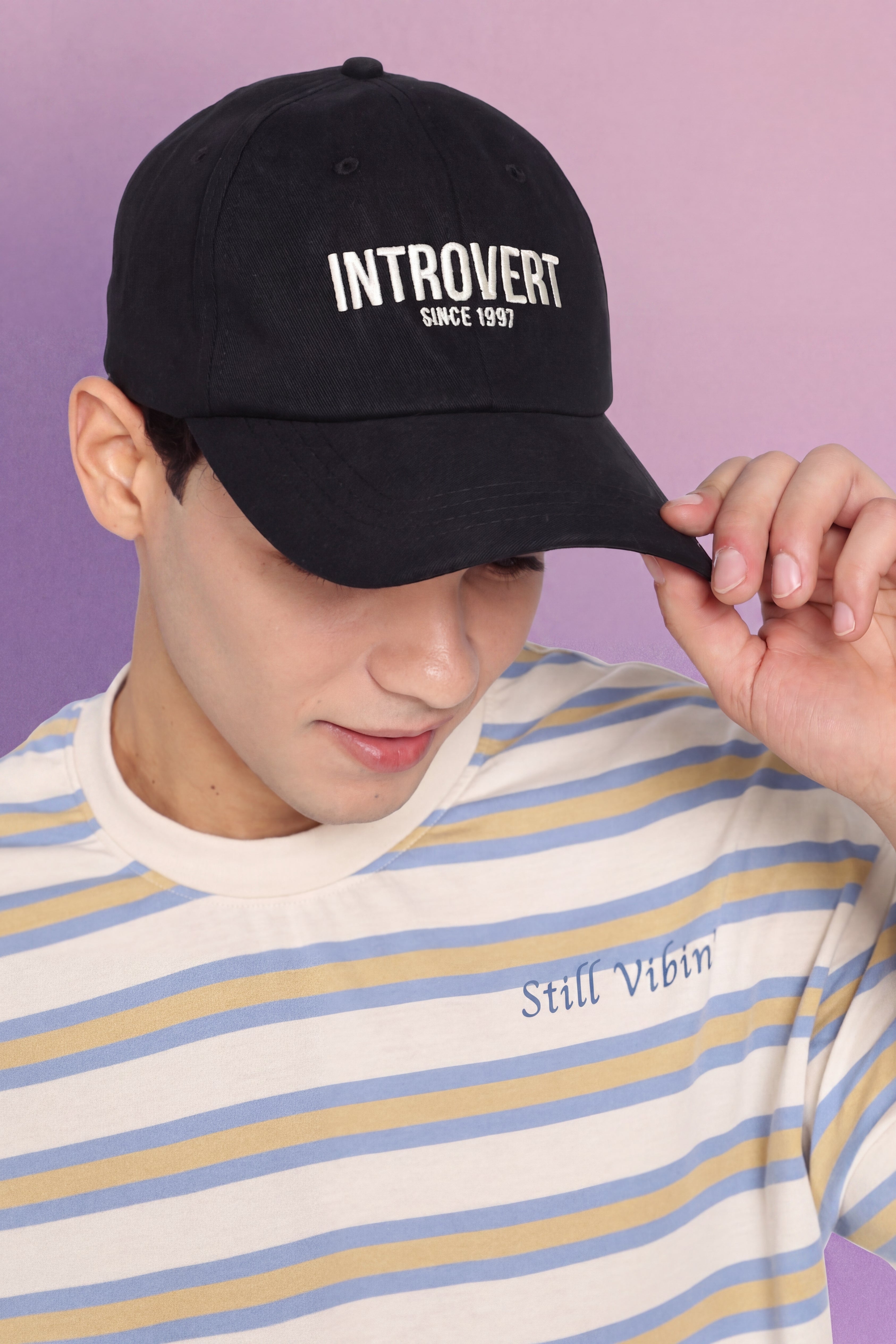Black Embroidered Cap