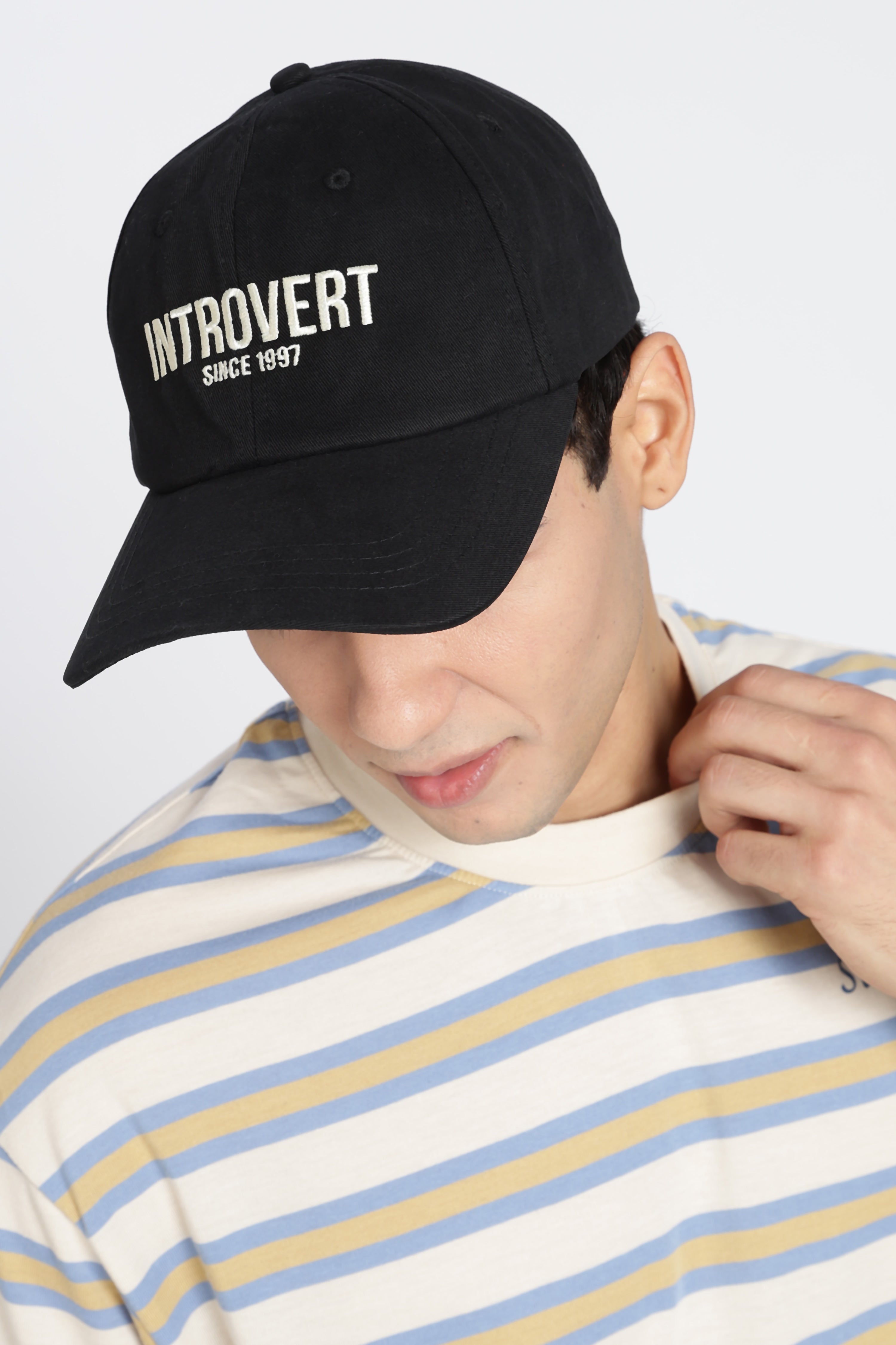 Black Embroidered Cap