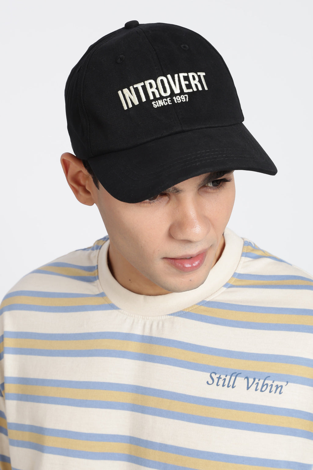 Black Embroidered Cap