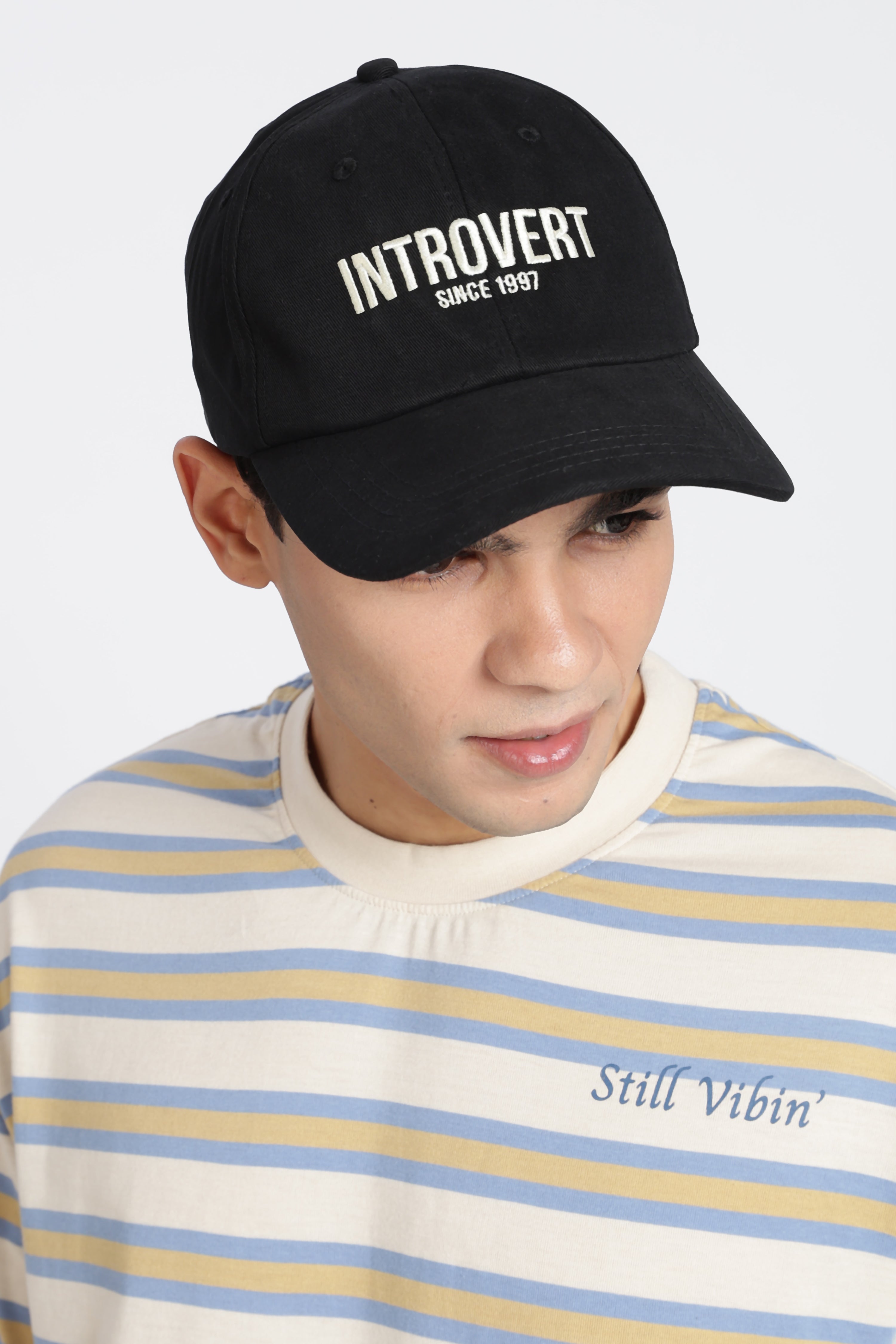 Black Embroidered Cap