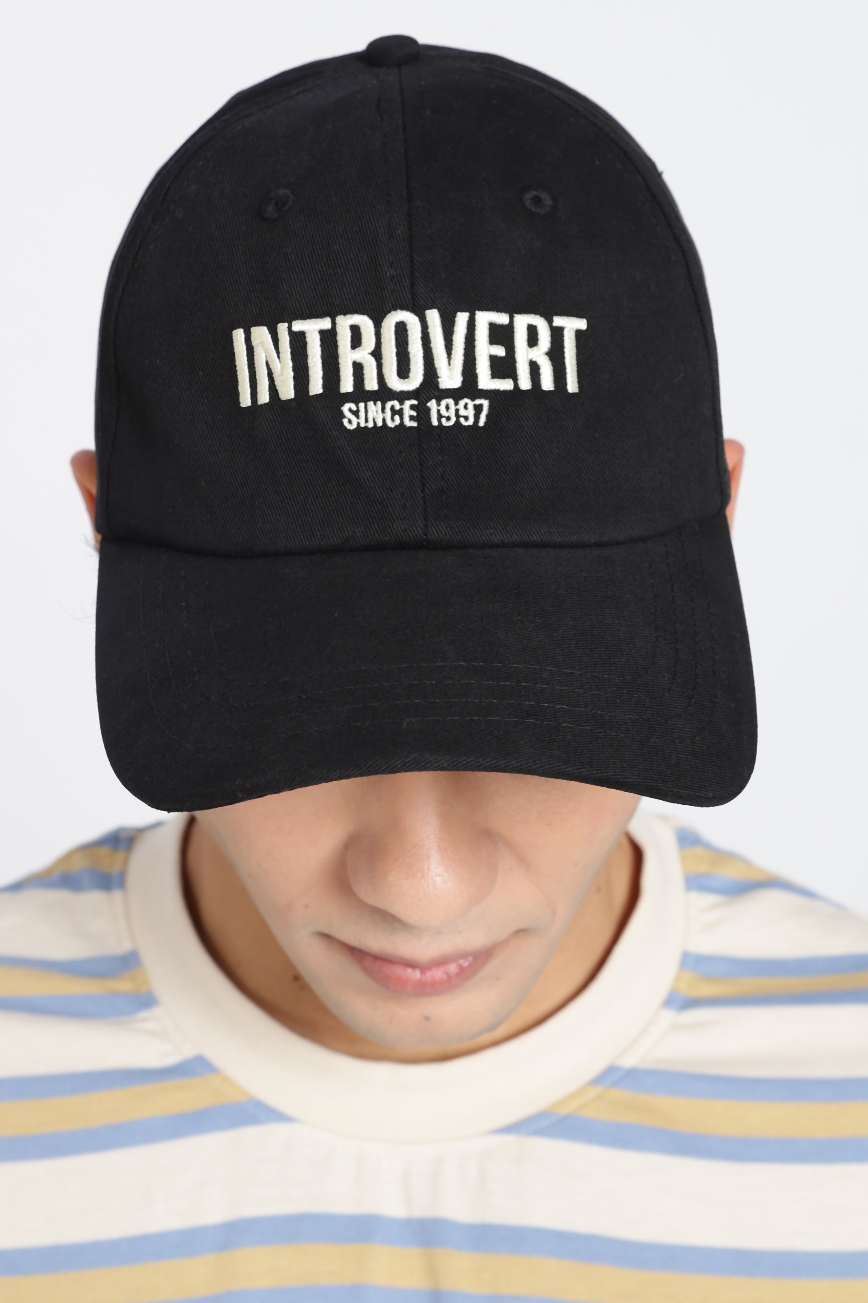 Black Embroidered Cap