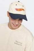 Cream Embroidered Cap