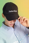Black Embroidered Cap