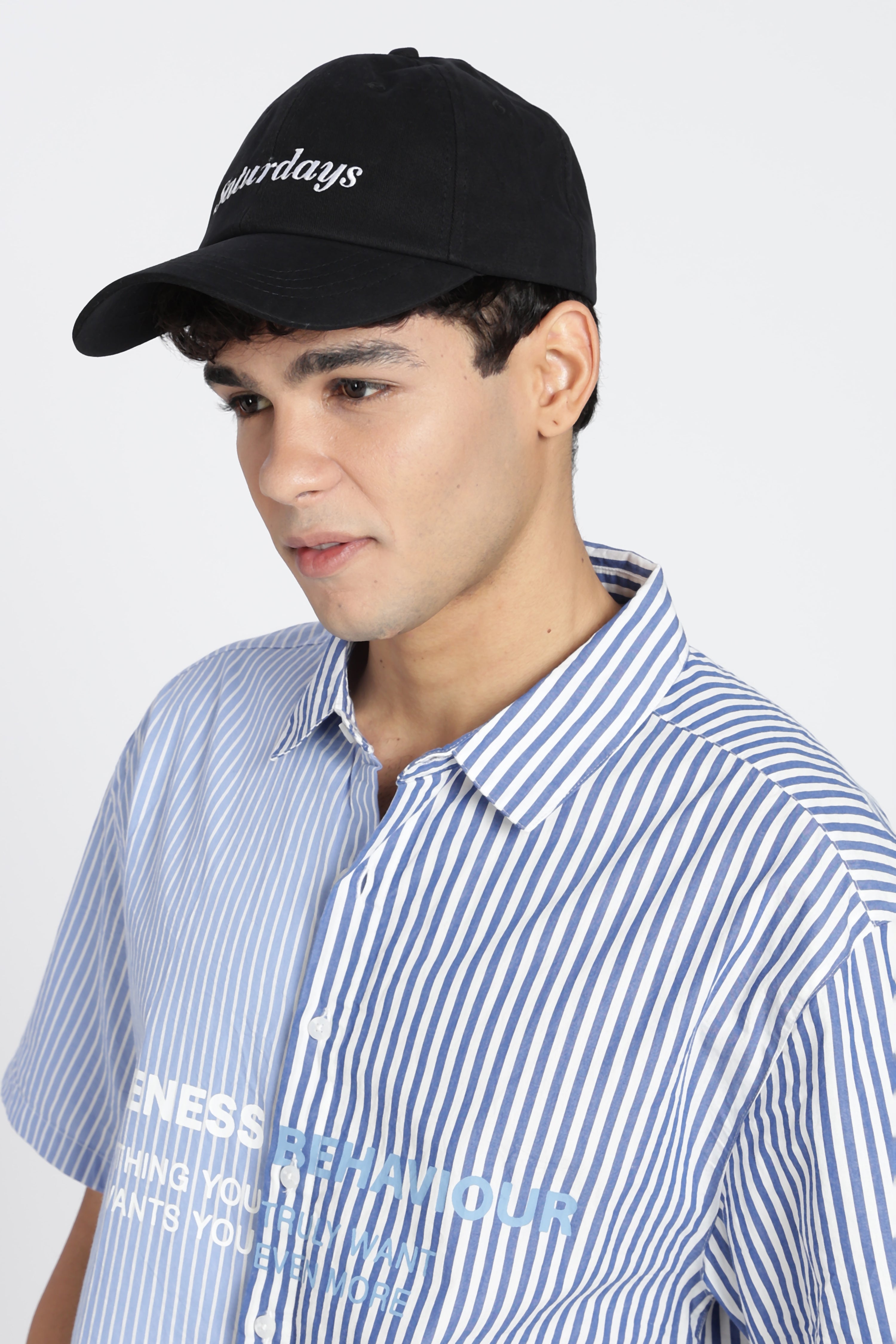 Black Embroidered Cap