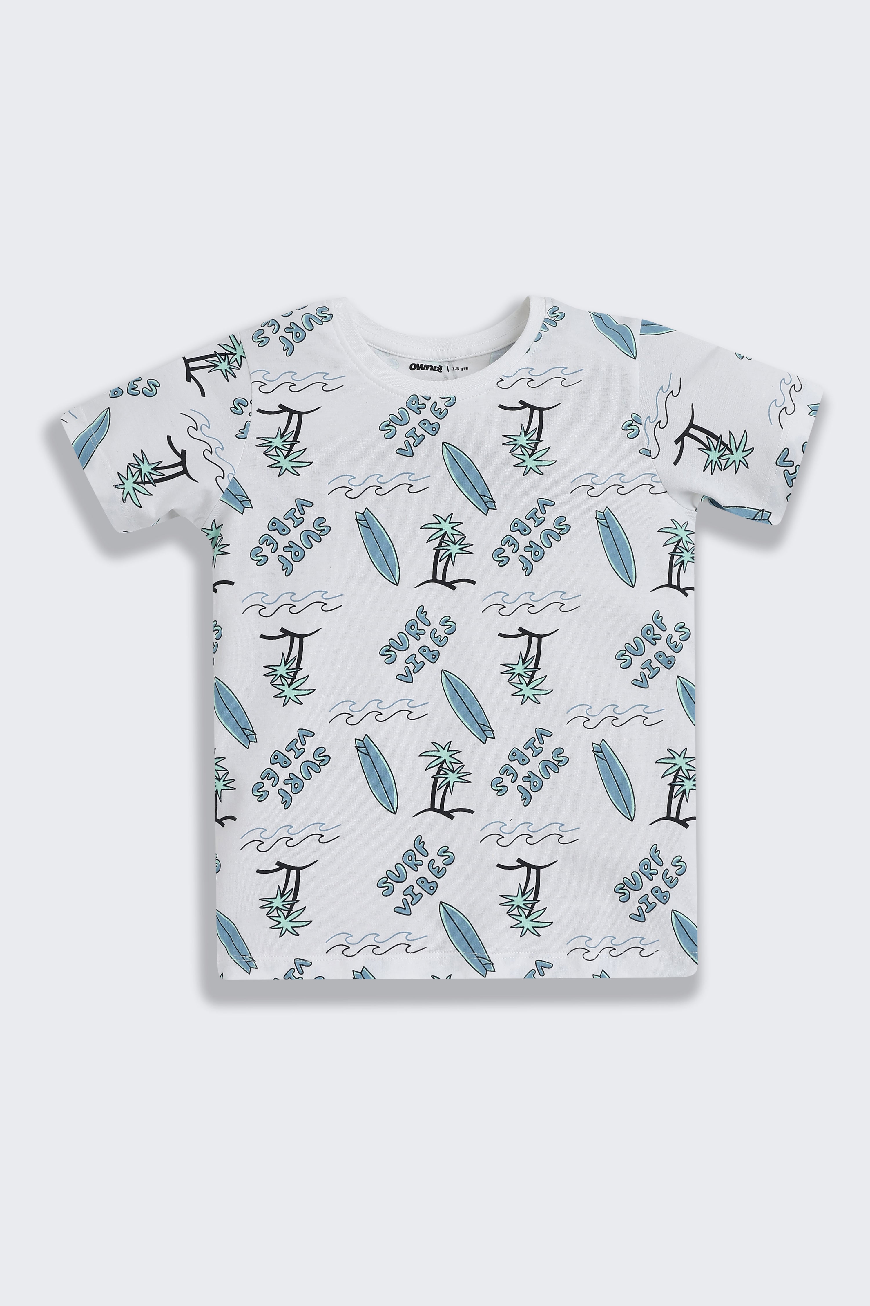 Blue All - Over Printed Regular Fit Co-ord Set