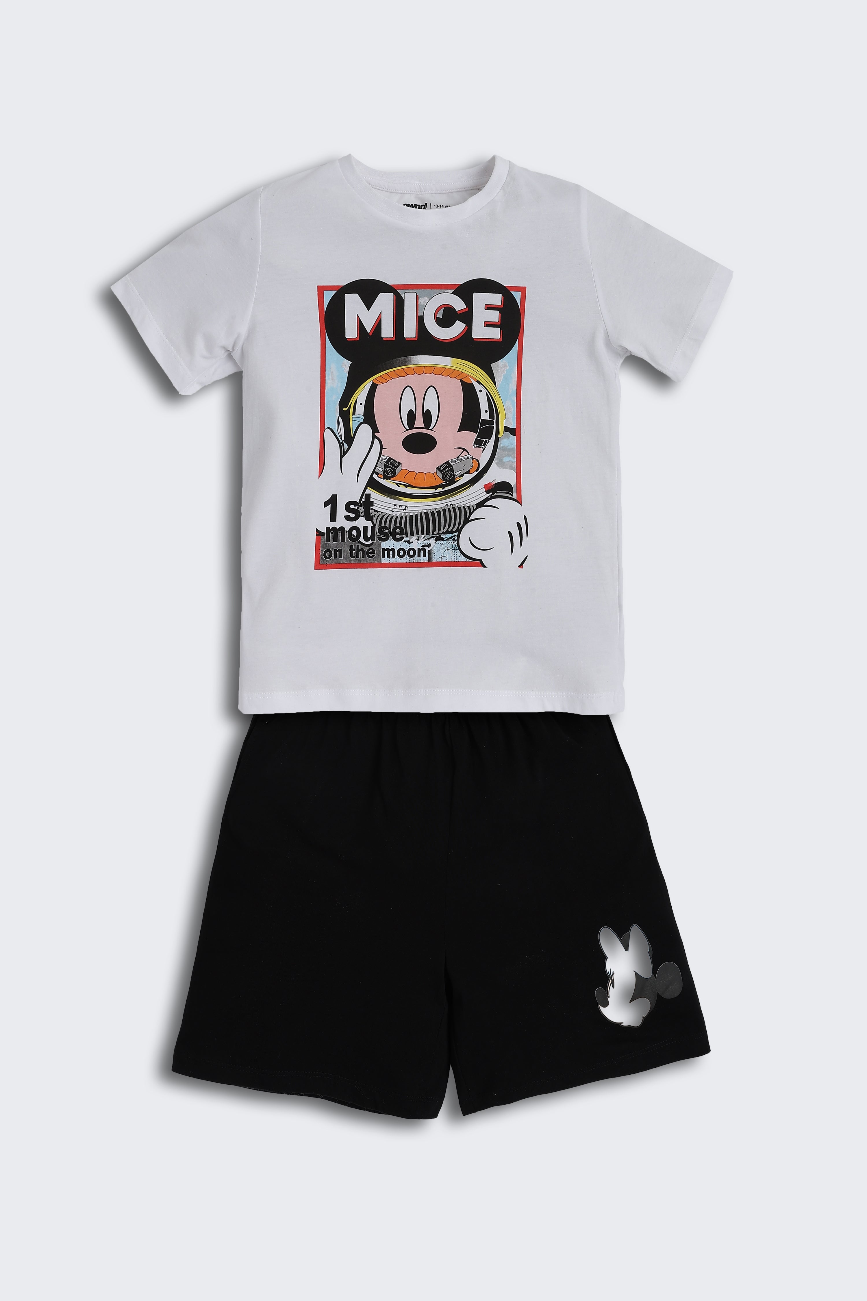 White Minnie Mouse Graphic Printed Regular Fit Night Suit