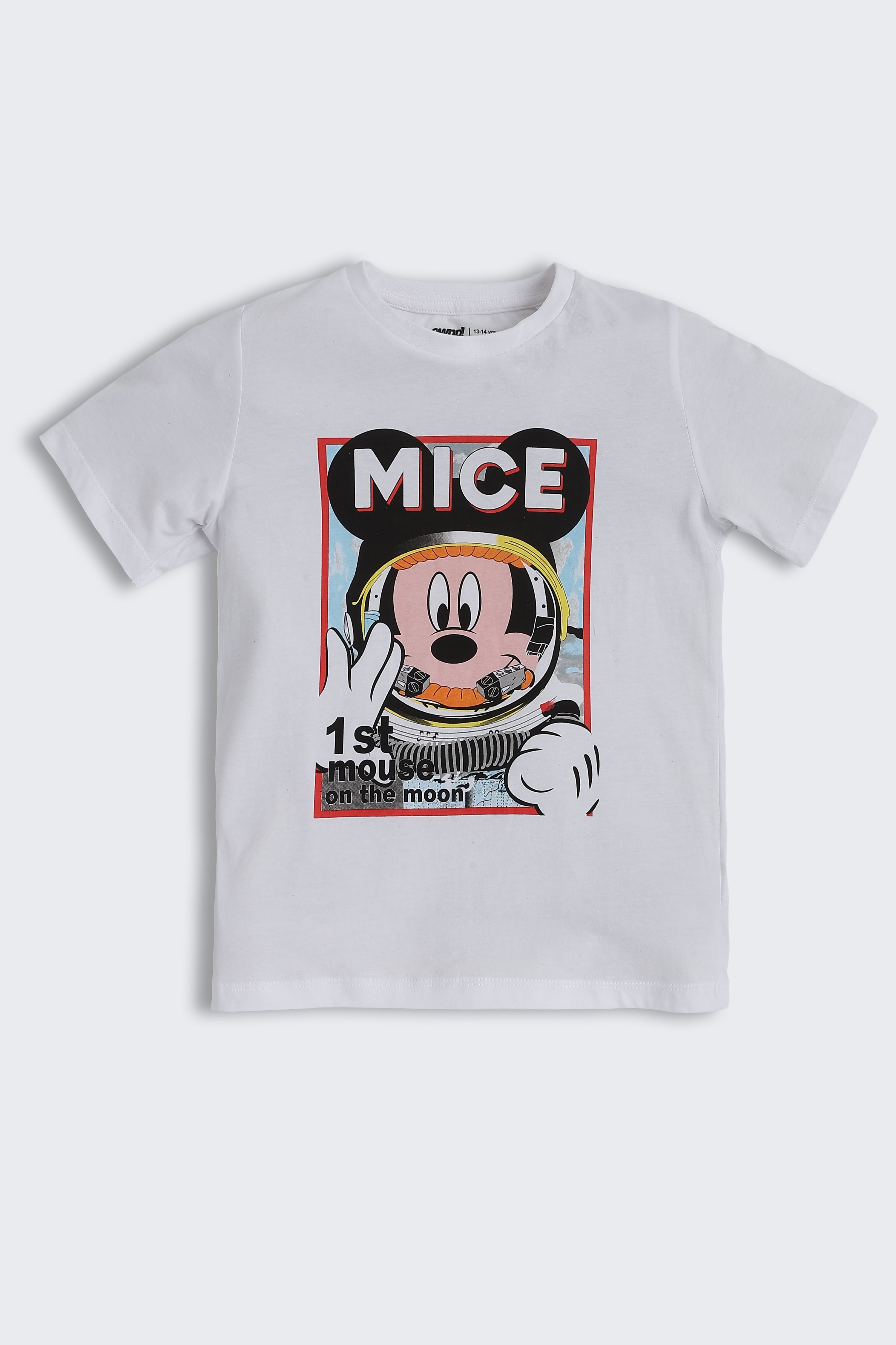 White Minnie Mouse Graphic Printed Regular Fit Night Suit