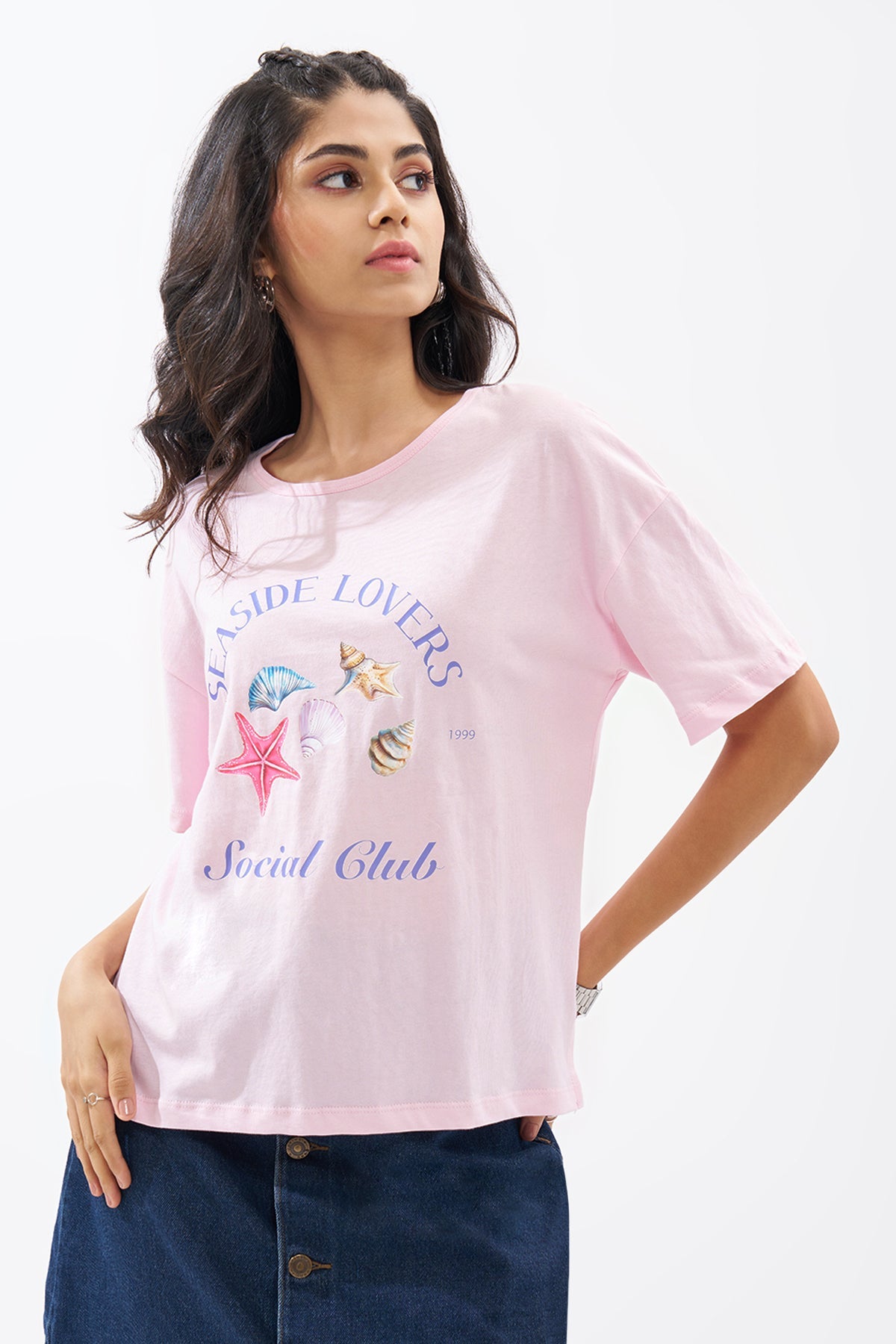 Pink Aquatic Graphic T-Shirt