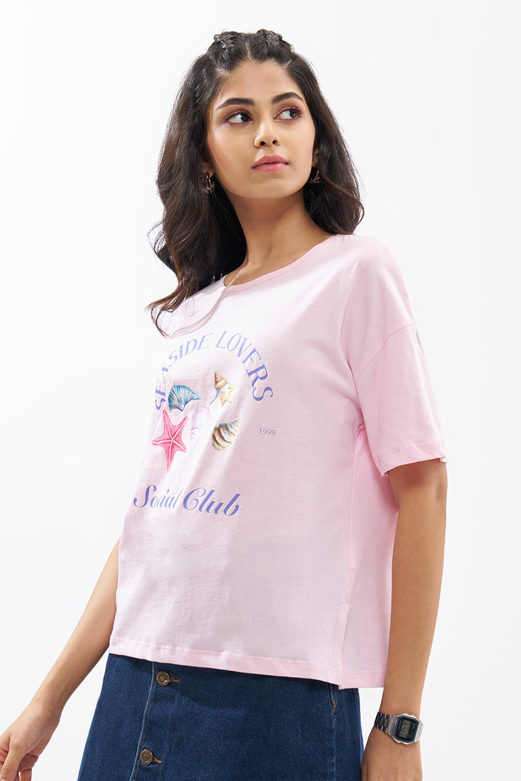 Pink Aquatic Graphic T-Shirt