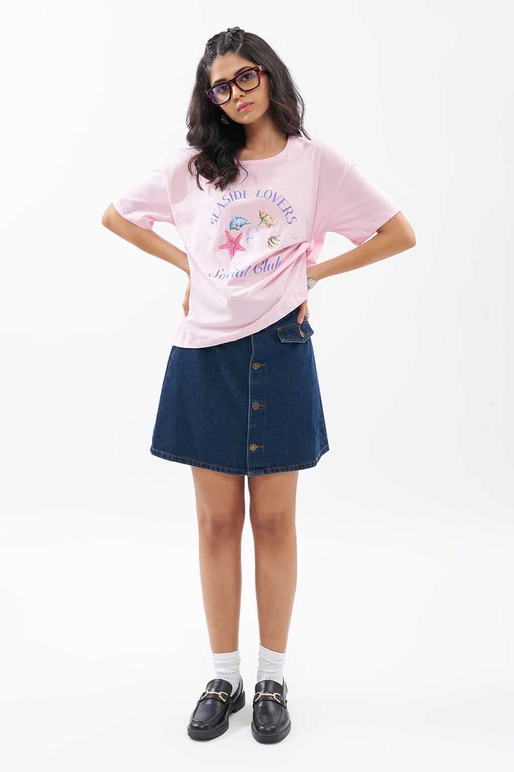 Pink Aquatic Graphic T-Shirt