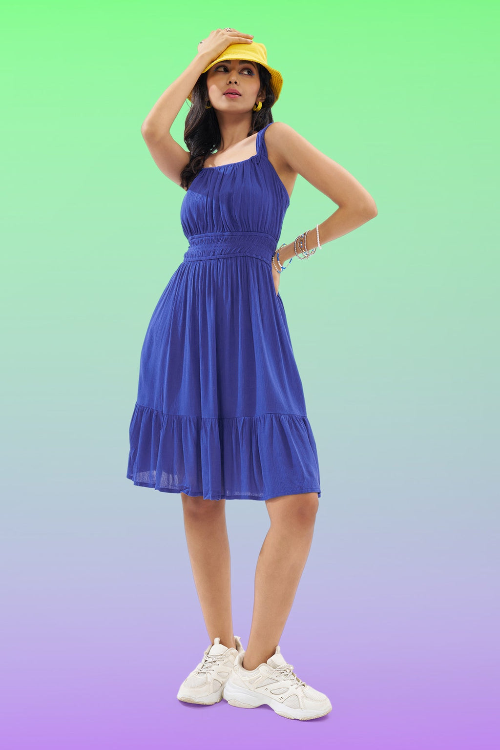 Indigo Tiered Dress