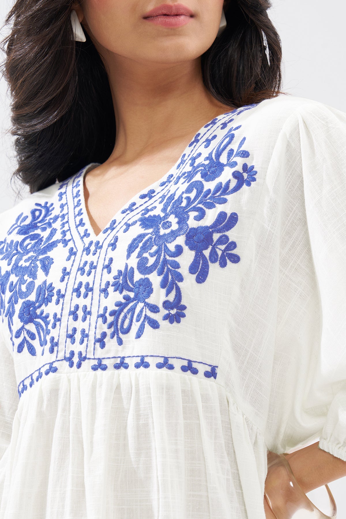 White Embroidered Dress