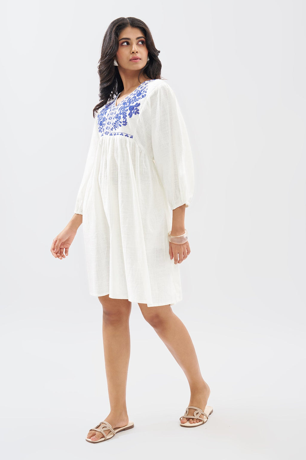 White Embroidered Dress