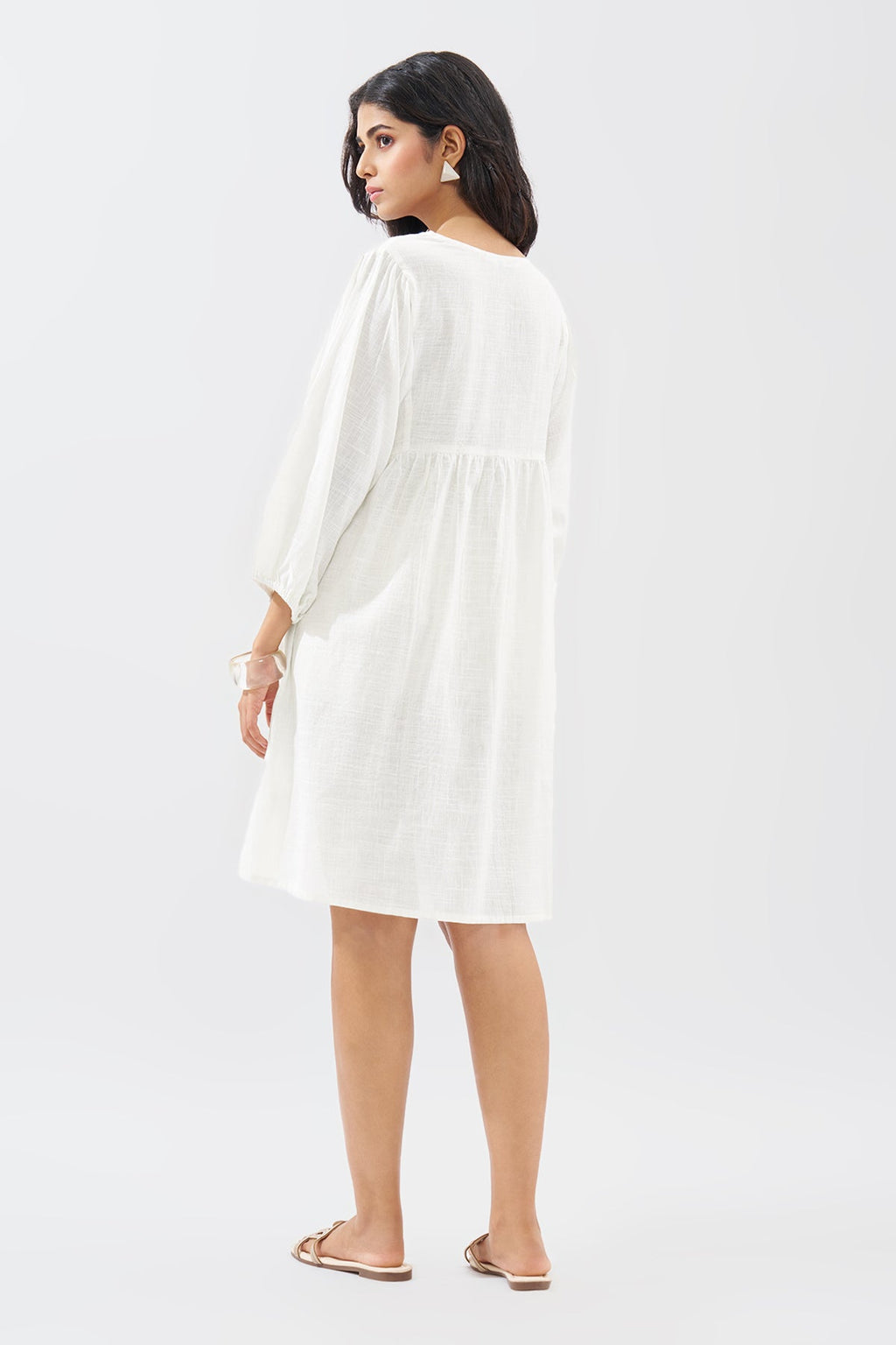 White Embroidered Dress