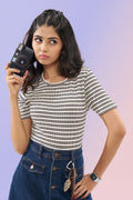 Black Striped Top