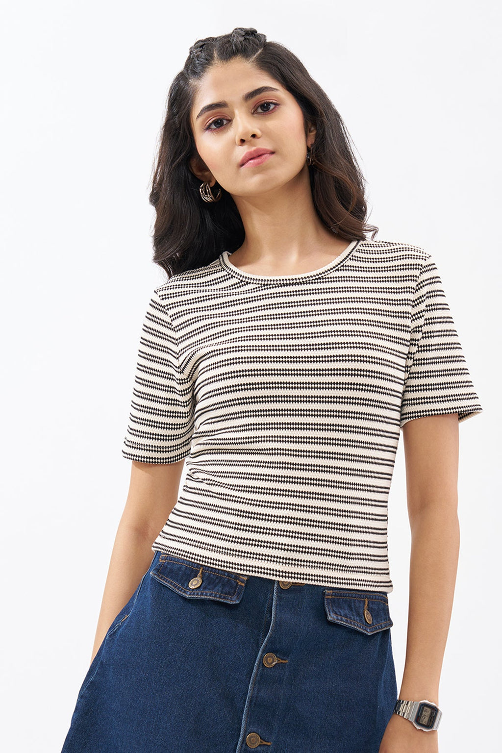 Black Striped Top