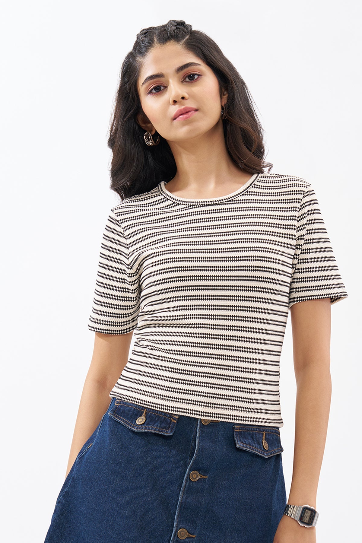 Black Striped Top