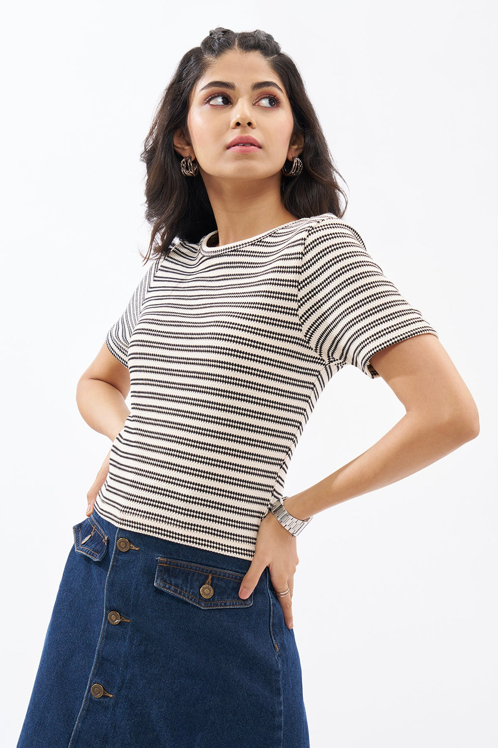 Black Striped Top