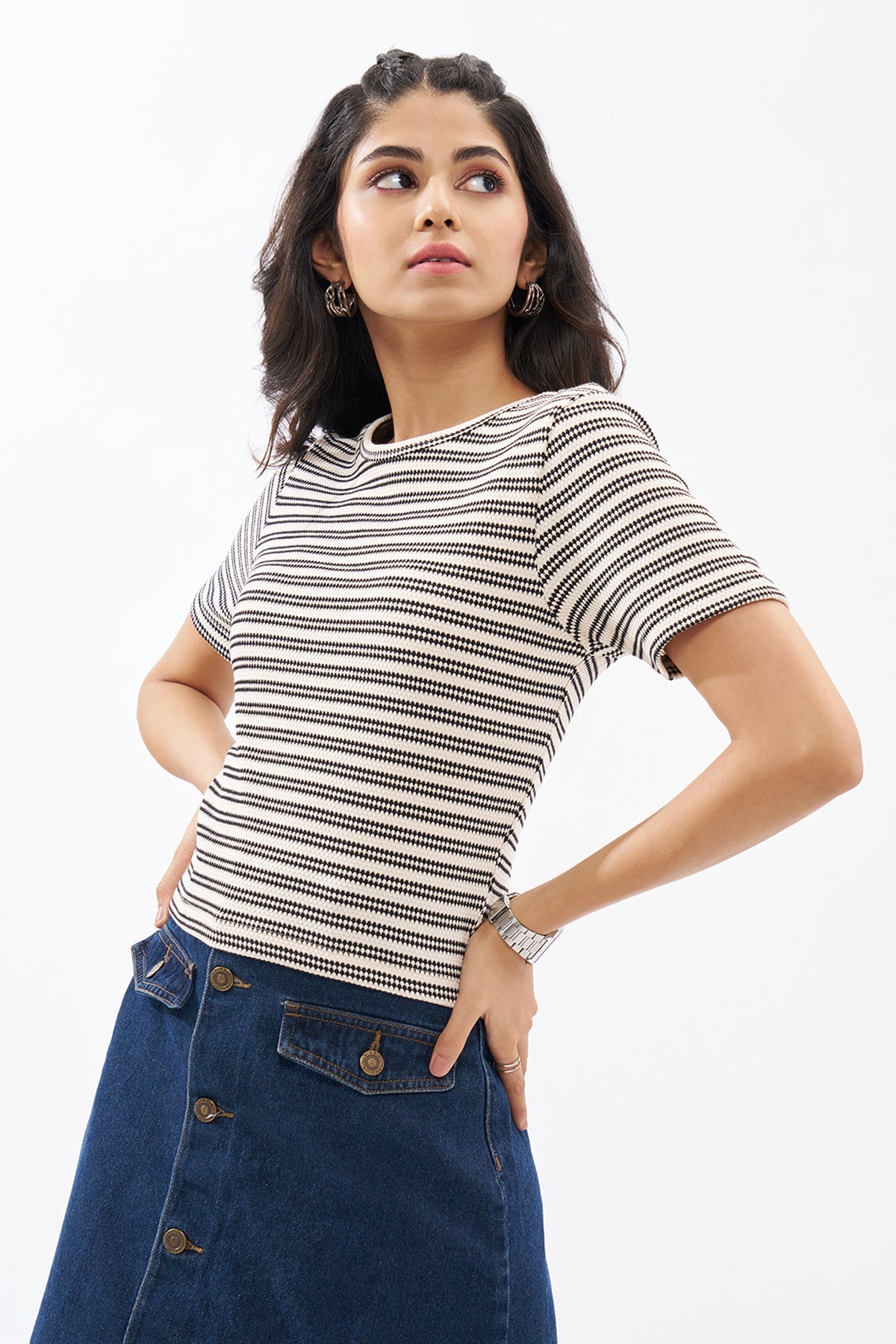 Black Striped Top