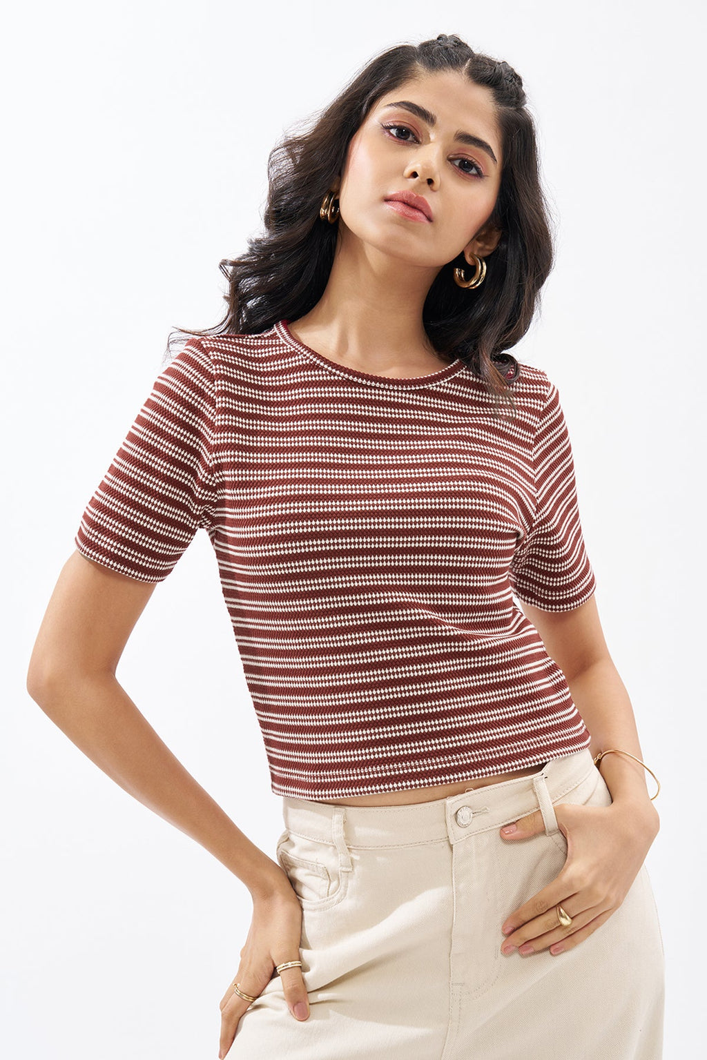 Red Striped Top