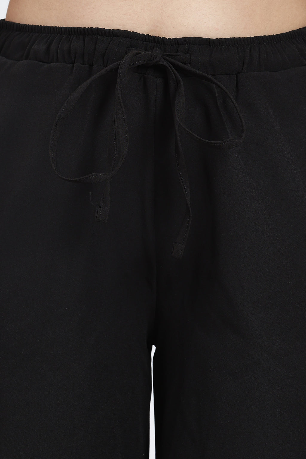 Black Regular Fit Casual Trouser