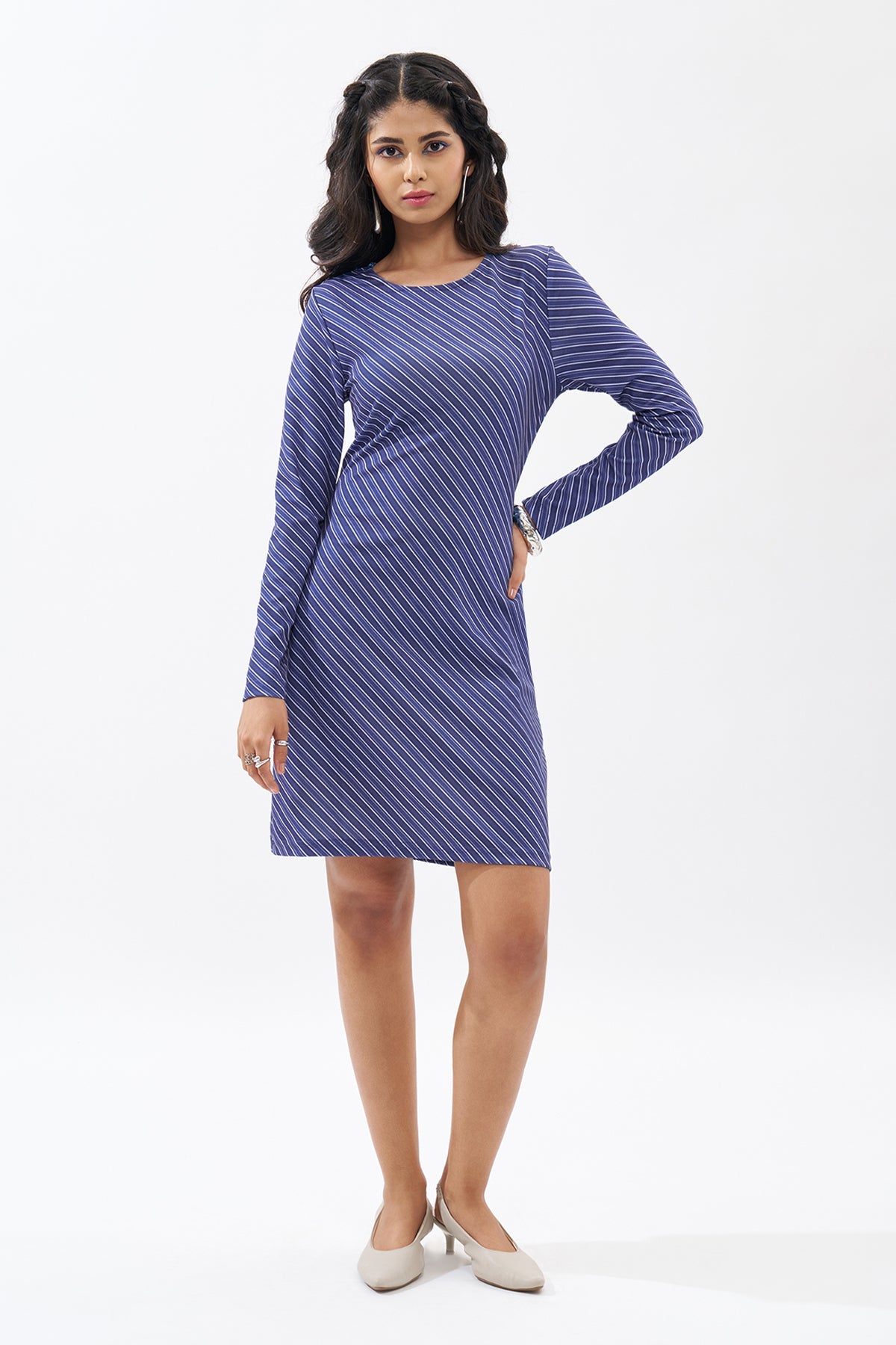 Blue Striped Dress