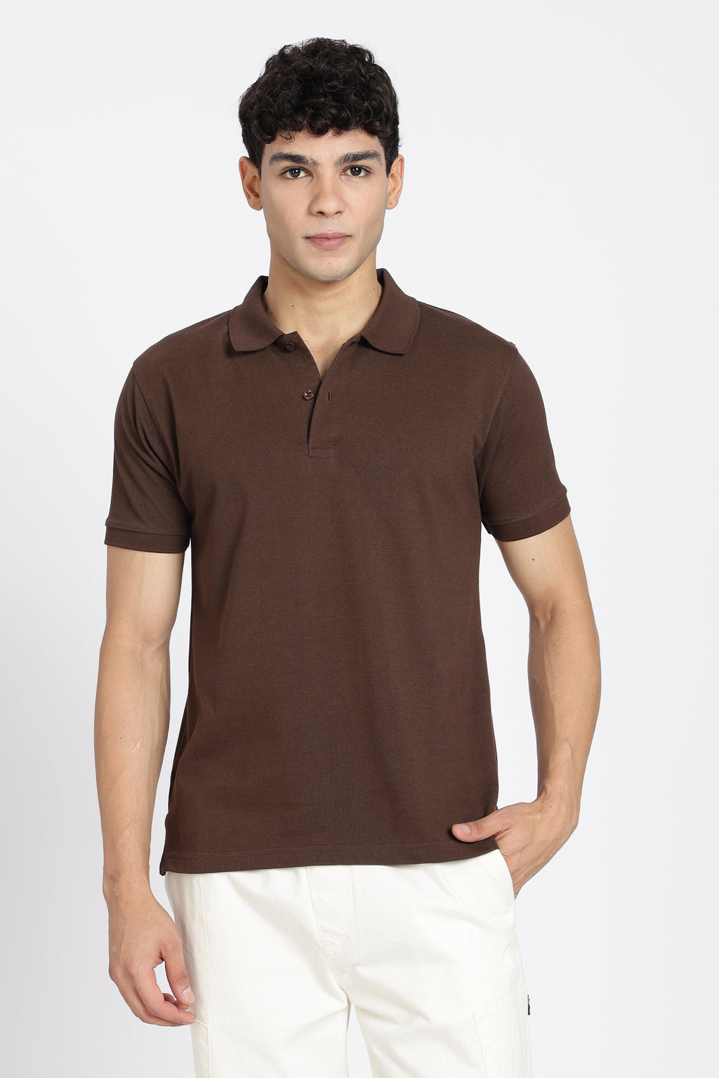 Chocolate Everyday Essentials Regular Fit Polo T-Shirt