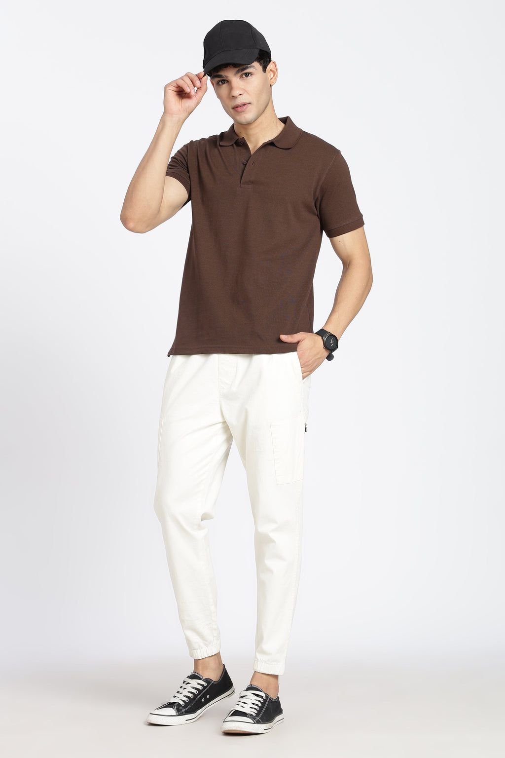 Chocolate Everyday Essentials Regular Fit Polo T-Shirt
