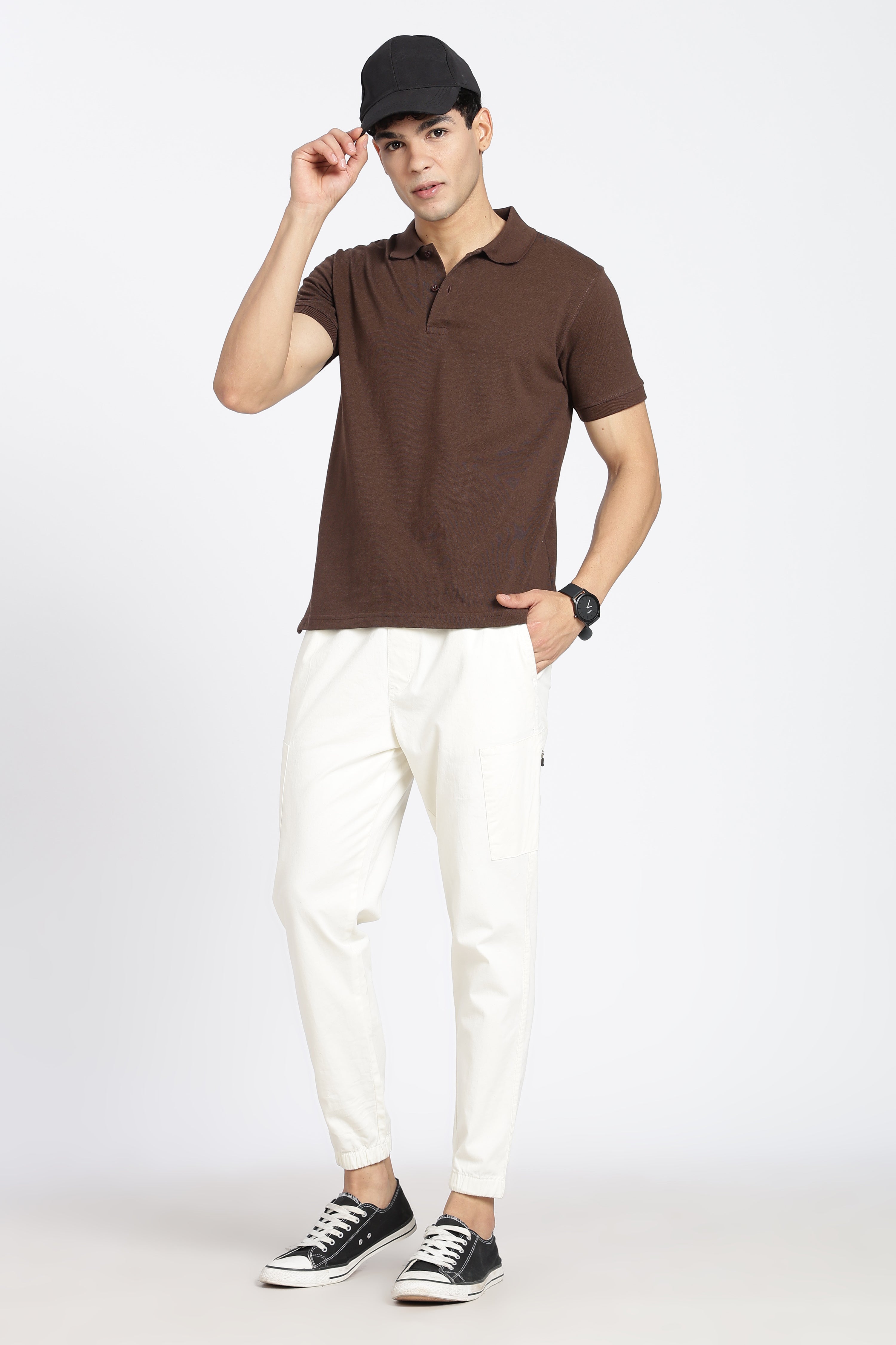 Chocolate Everyday Essentials Regular Fit Polo T-Shirt