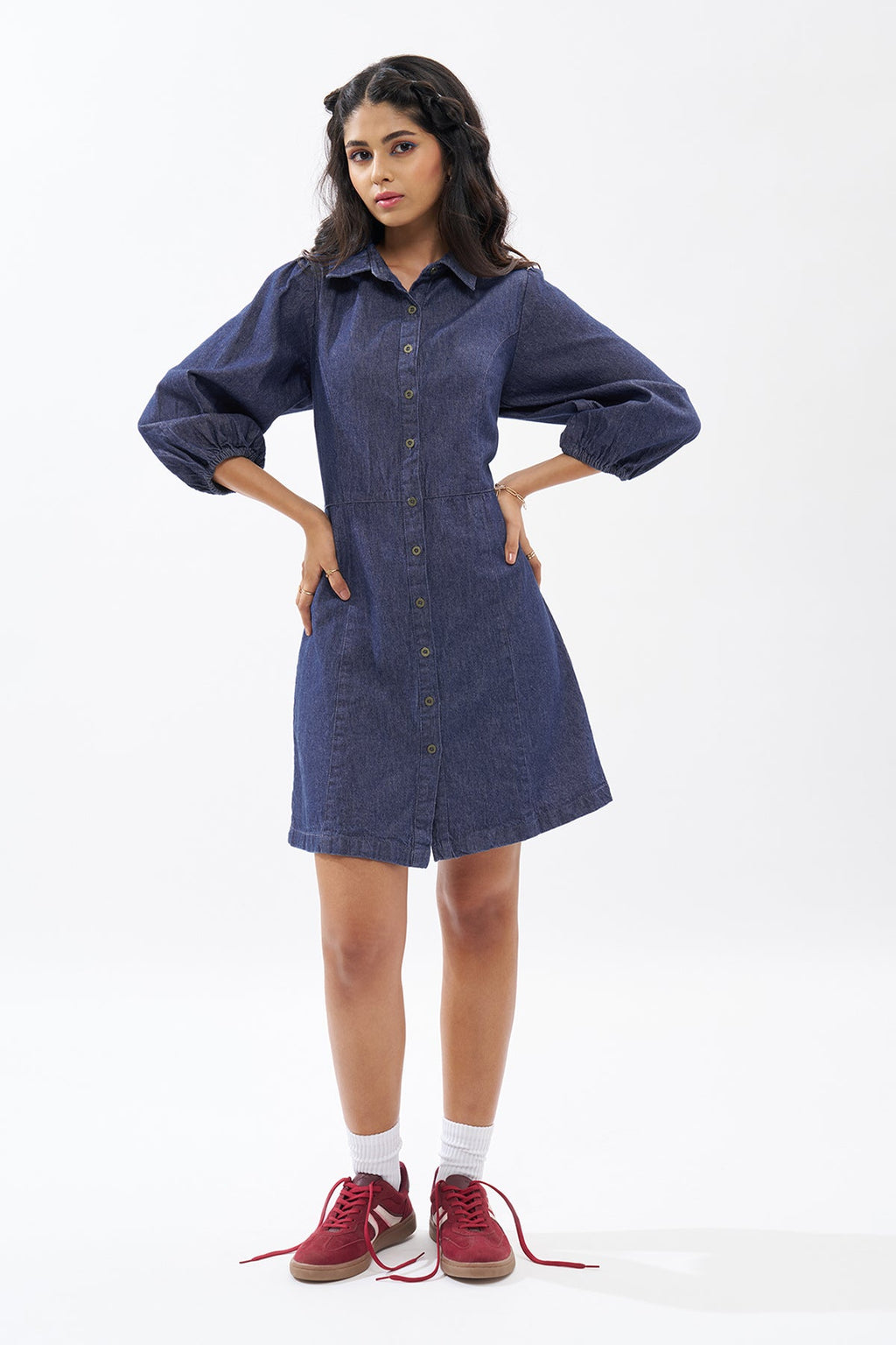 Blue Denim Shirt Dress