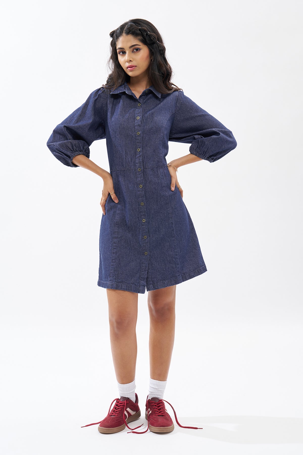 Blue Denim Shirt Dress
