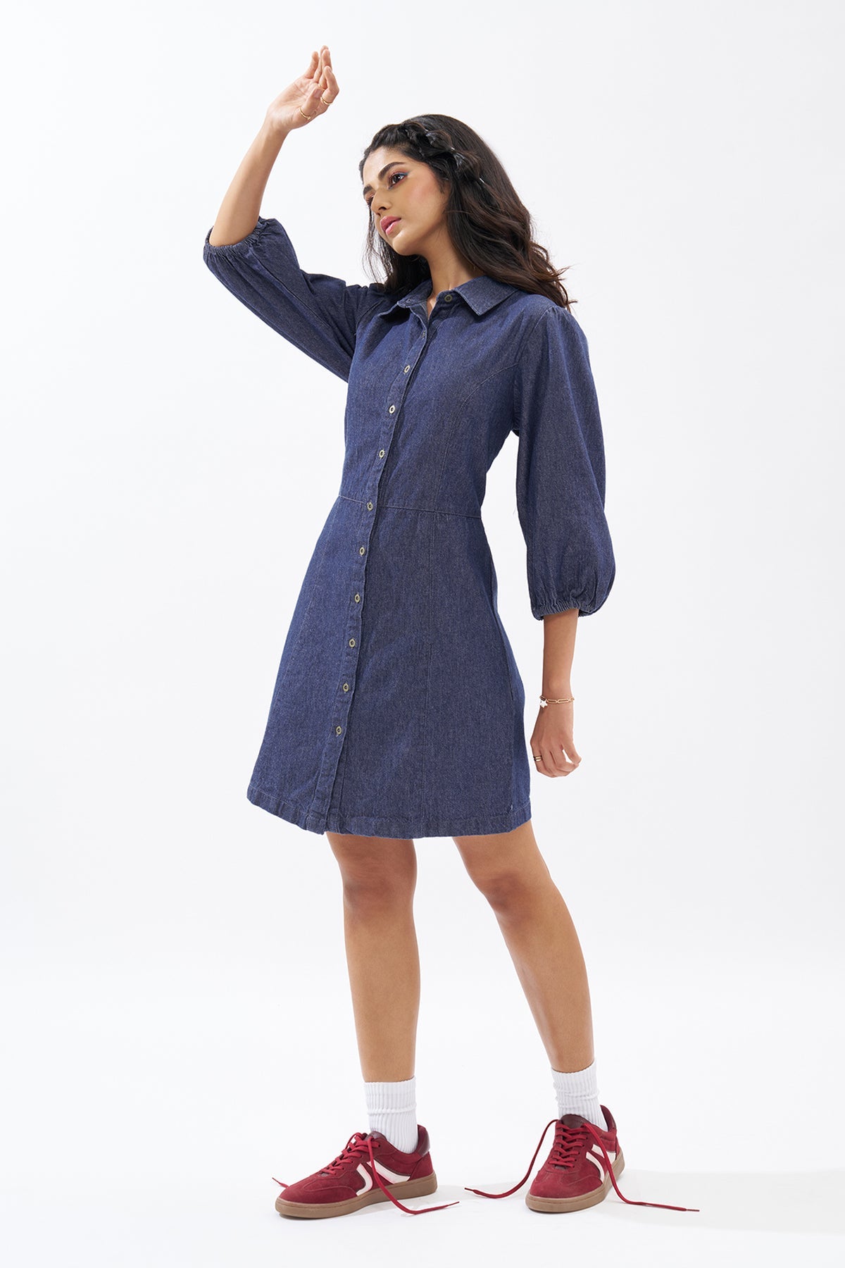 Blue Denim Shirt Dress