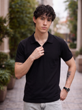 Black Everyday Regular Fit Polo T-Shirt