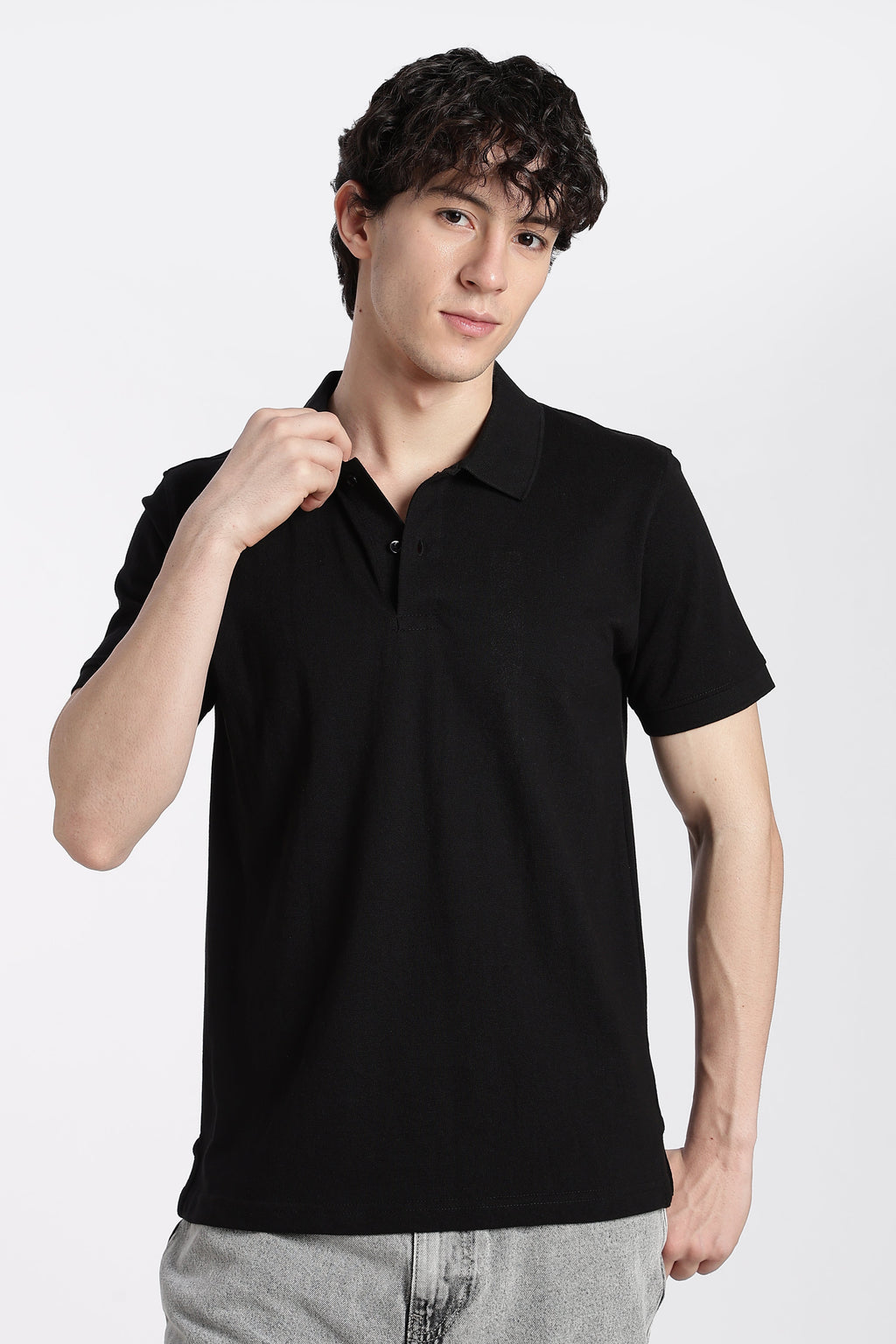 Black Everyday Regular Fit Polo T-Shirt